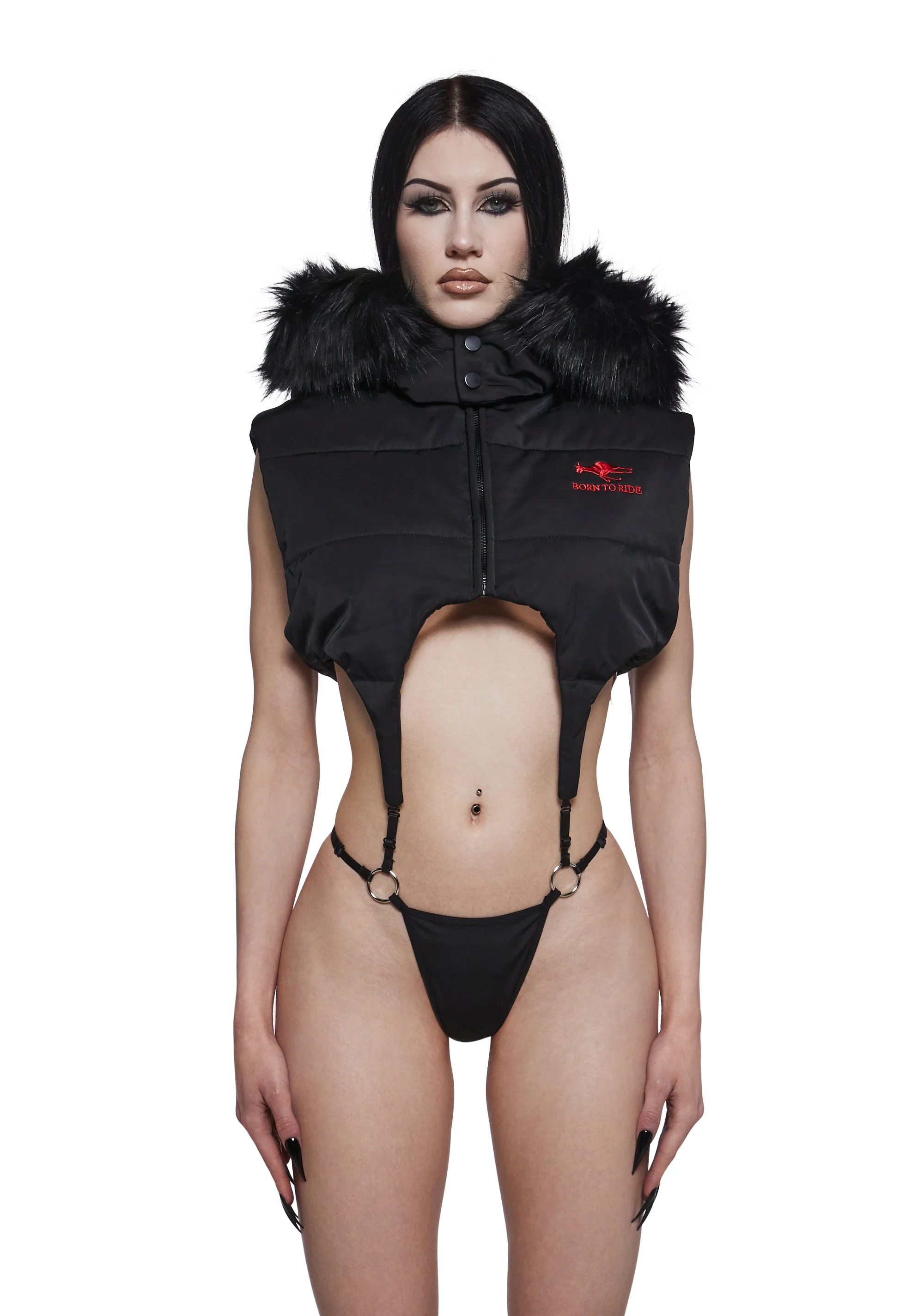 Born To Ride Puffer Vest - Image 7