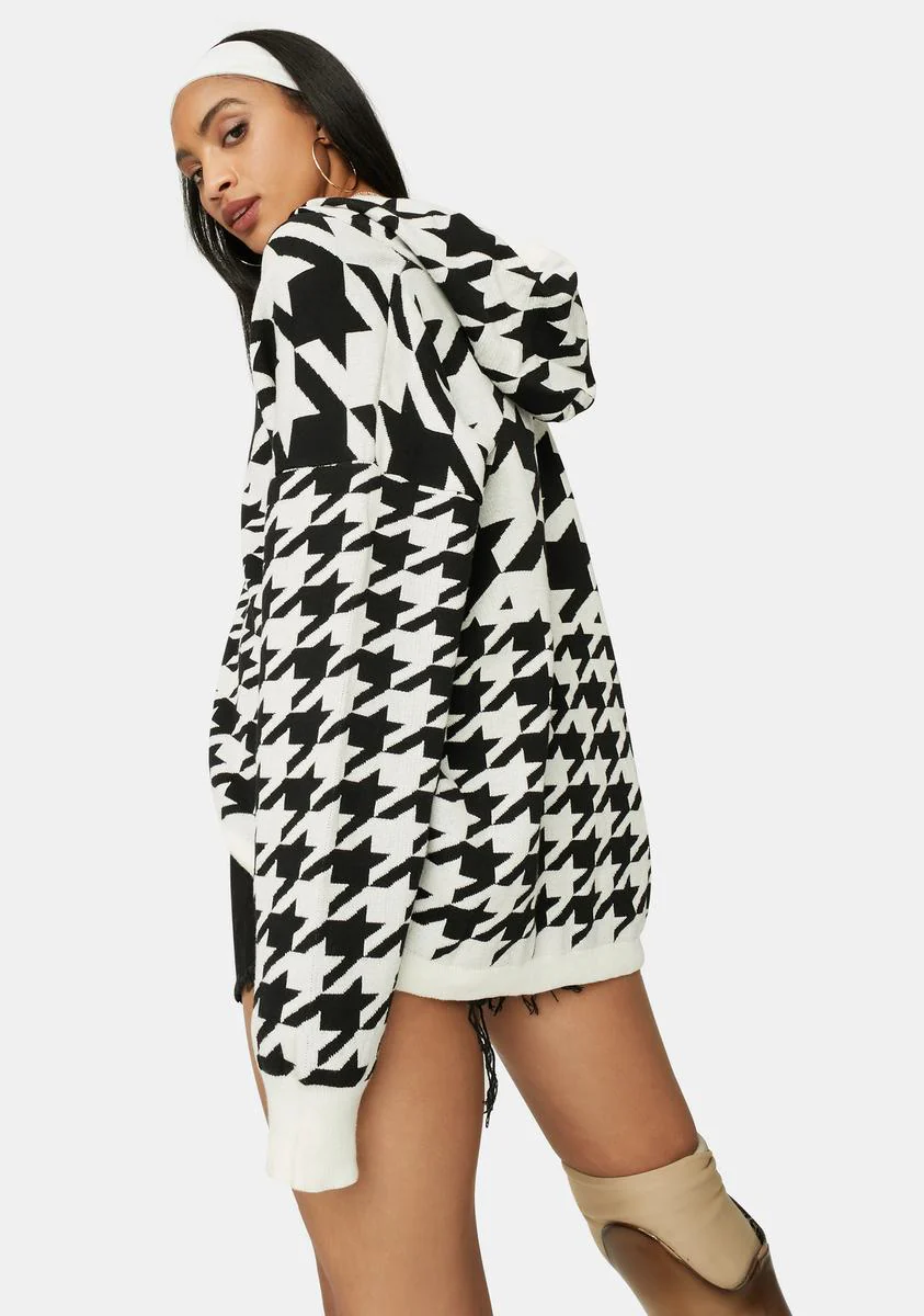 Bossy Vibes Houndstooth Zip Up Jacket - Image 4
