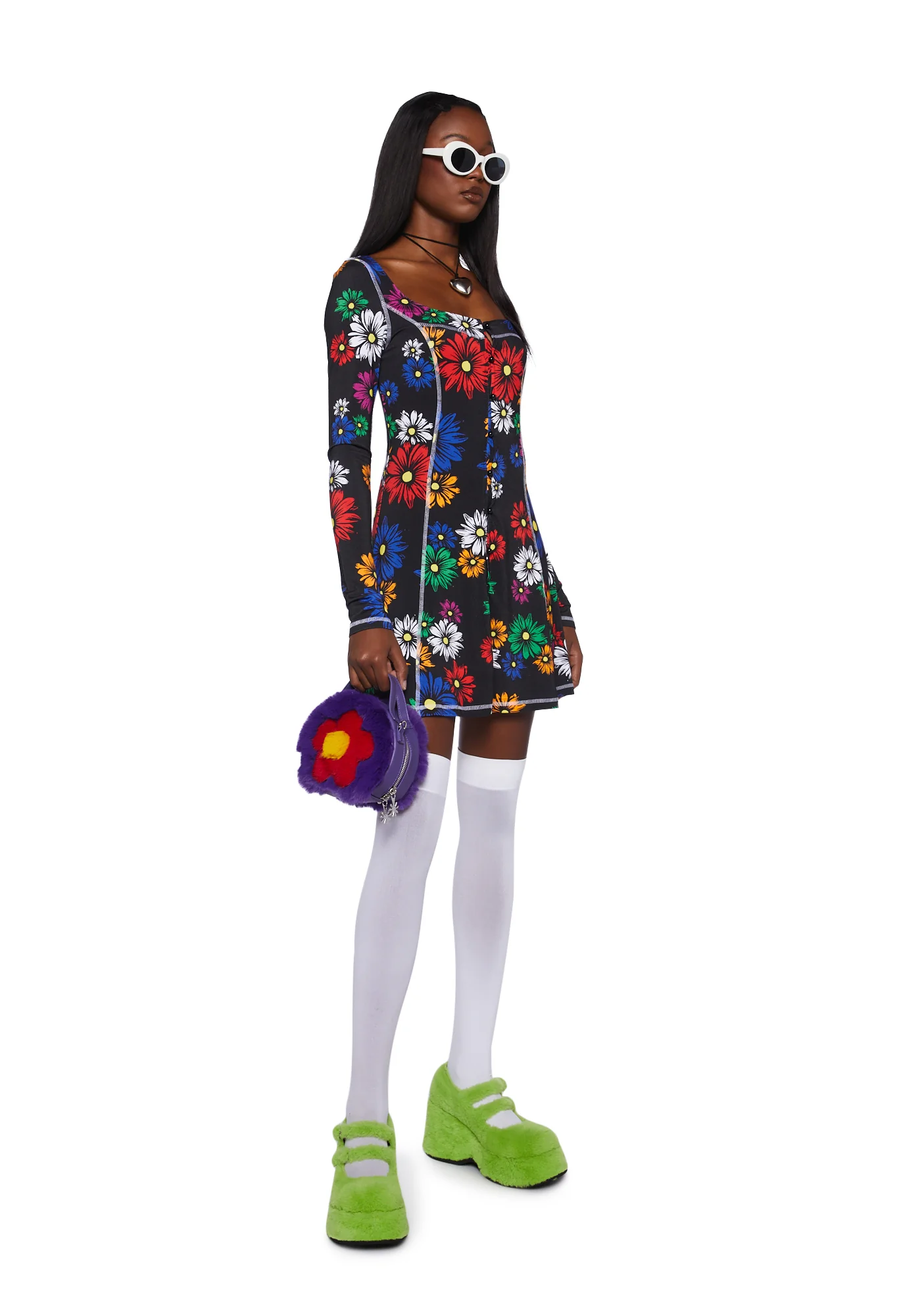 Botanic Bliss Mini Dress - Floral - Image 2