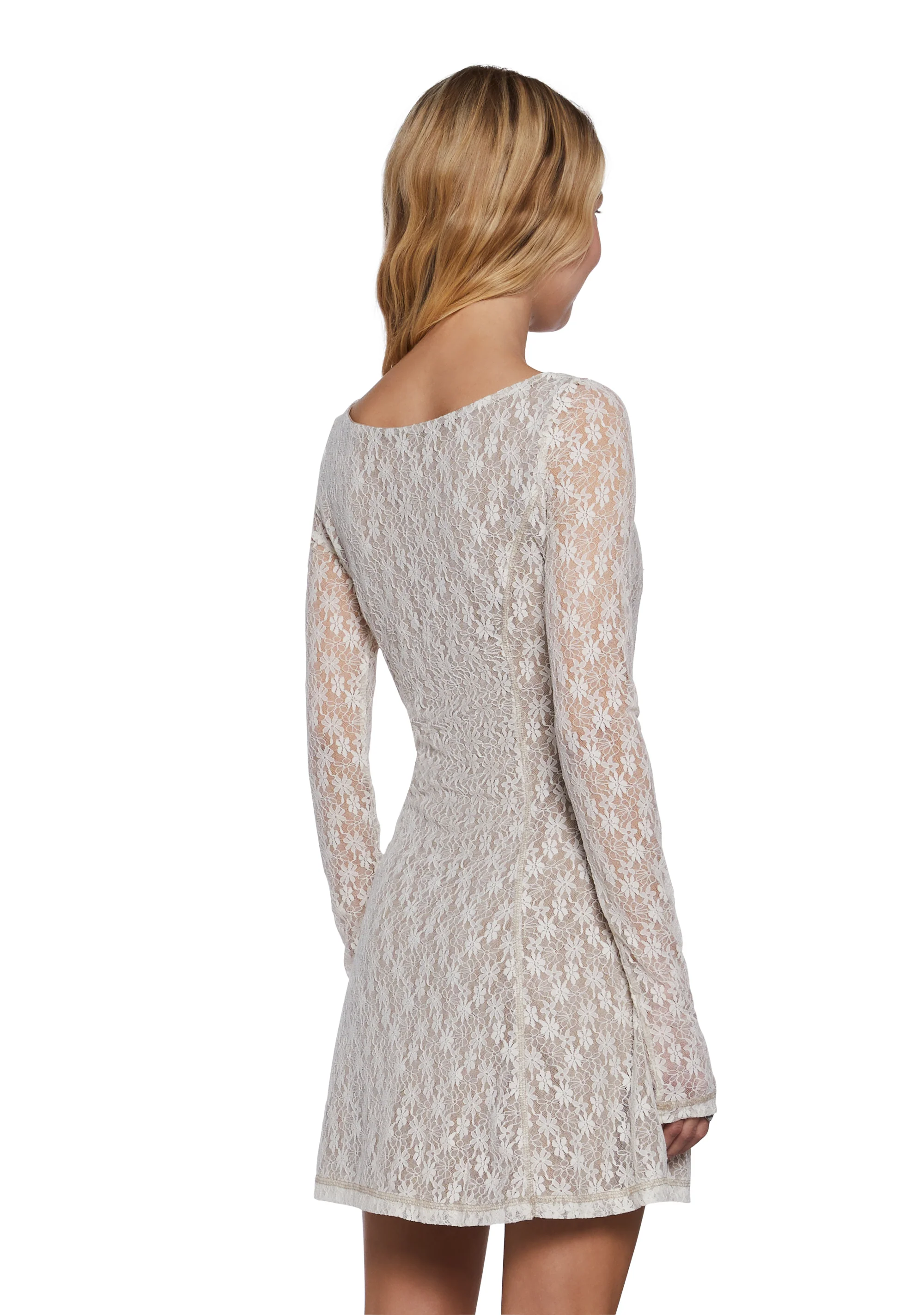 Botanic Bliss Mini Dress - Off White - Image 5
