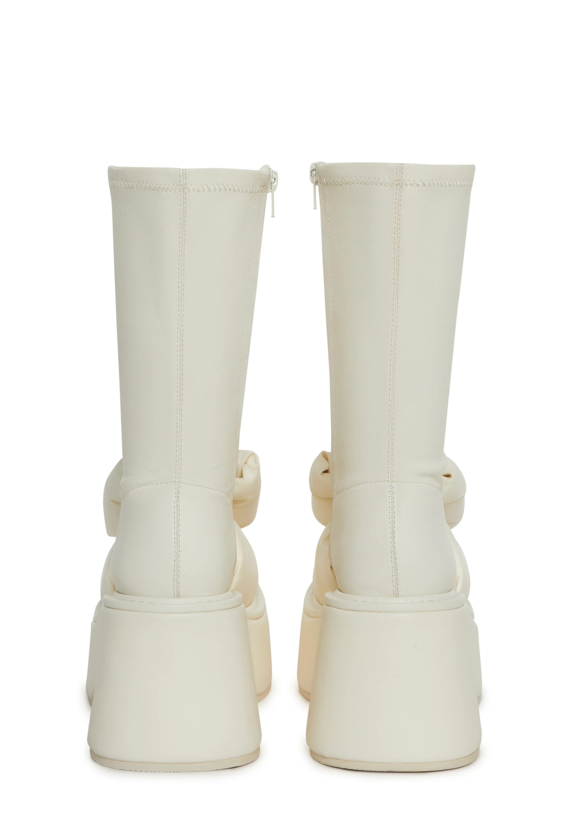 Make It Mine Bow Booties - White - Image 4