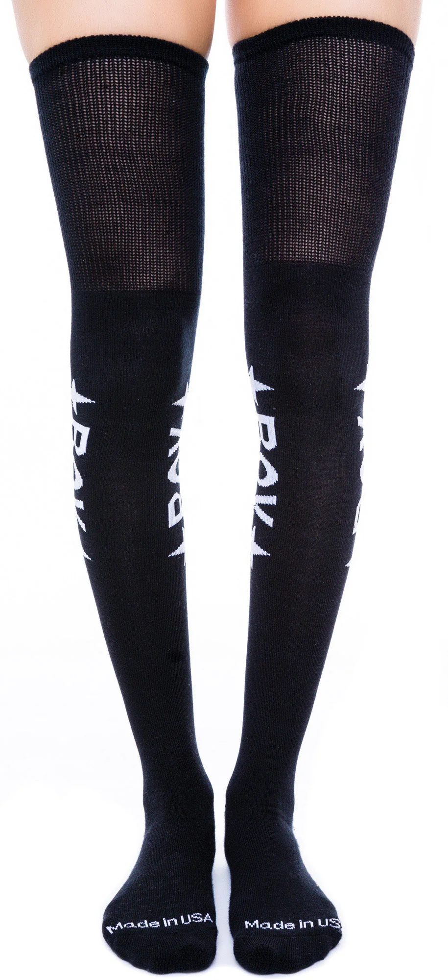 BOY Star Thigh High Socks - Black - Image 2