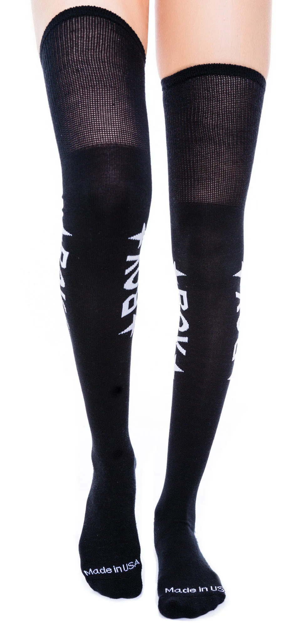 BOY Star Thigh High Socks - Black - Image 4