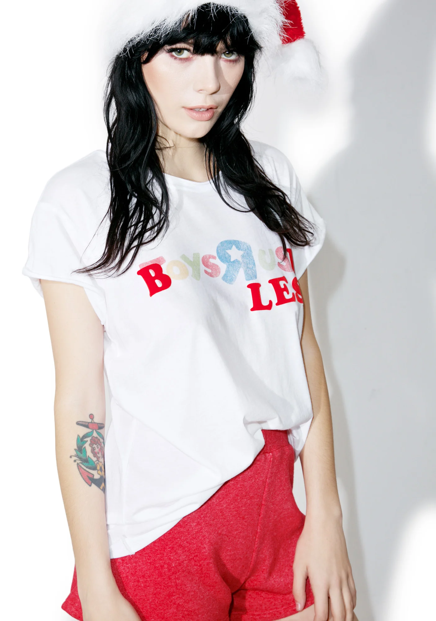 Boys Are Useless Rolling Tee - Image 3