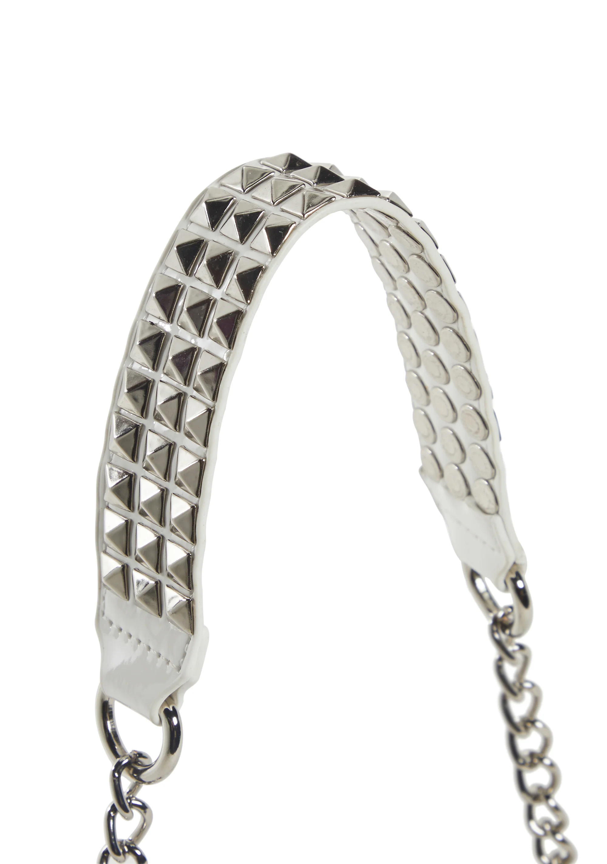 Ciska Brass Knuckle Shoulder Bag - White - Image 5