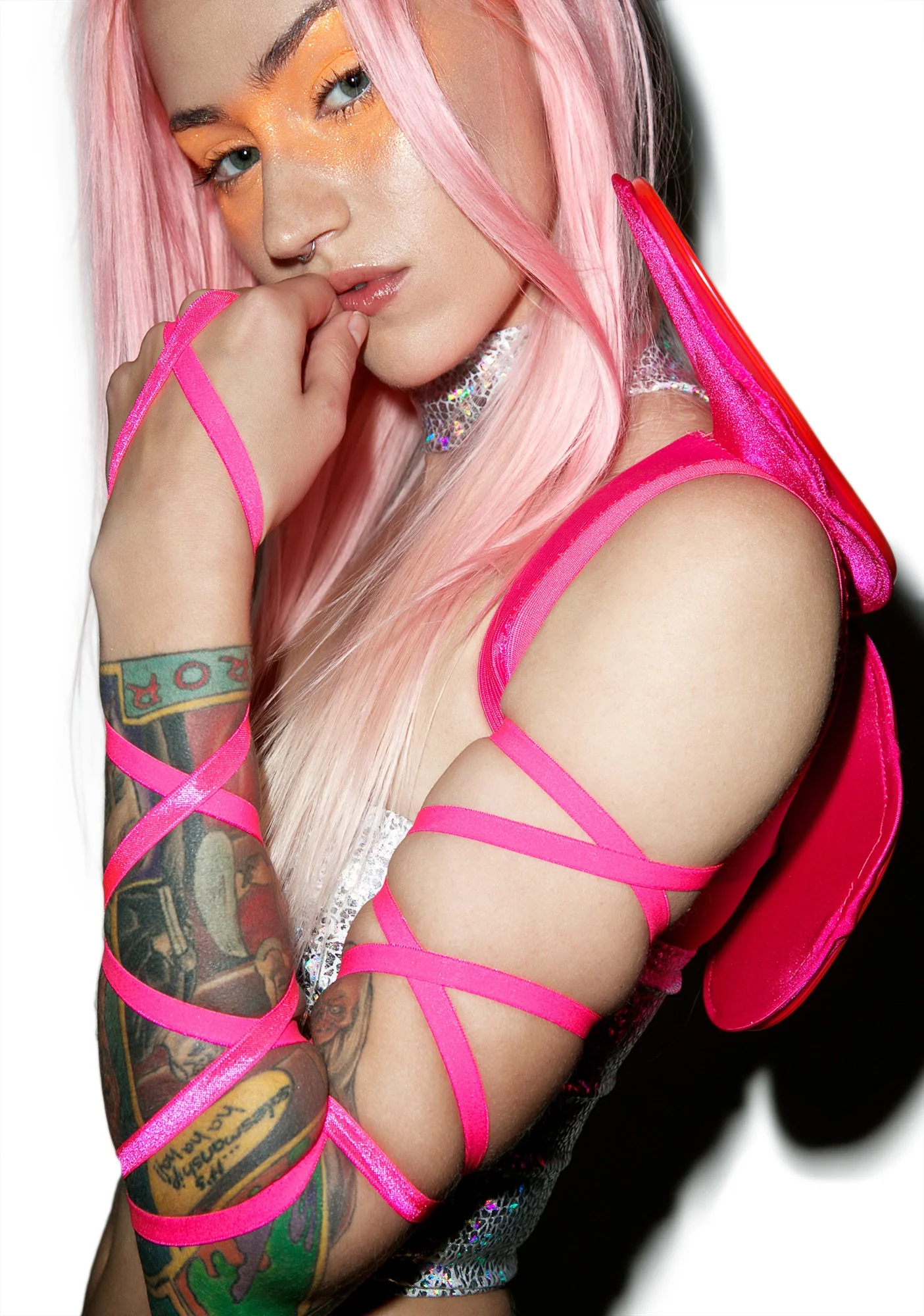 Brazen Body Ribbon Wrap - Pink - Image 5