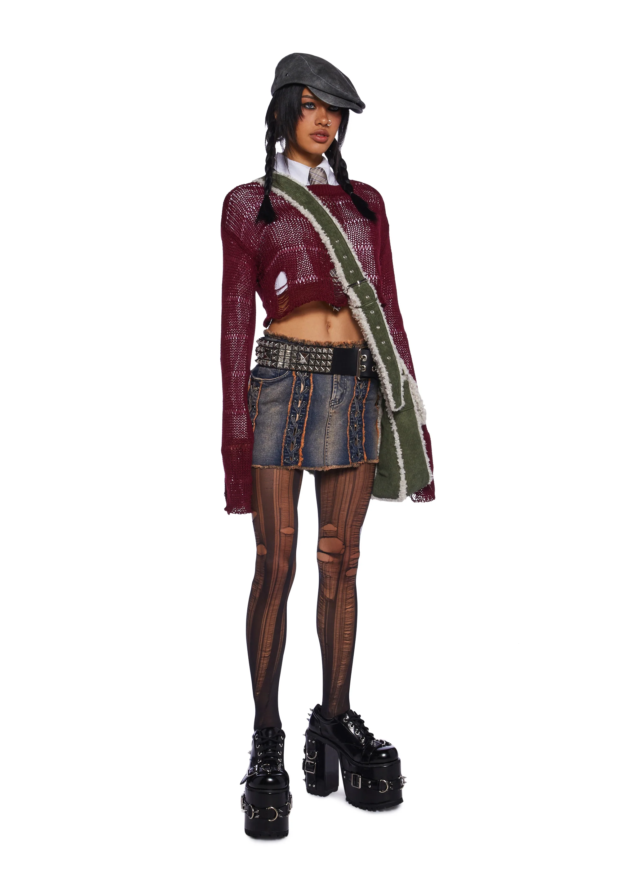 Breaking It All Denim Mini Skirt - Image 7
