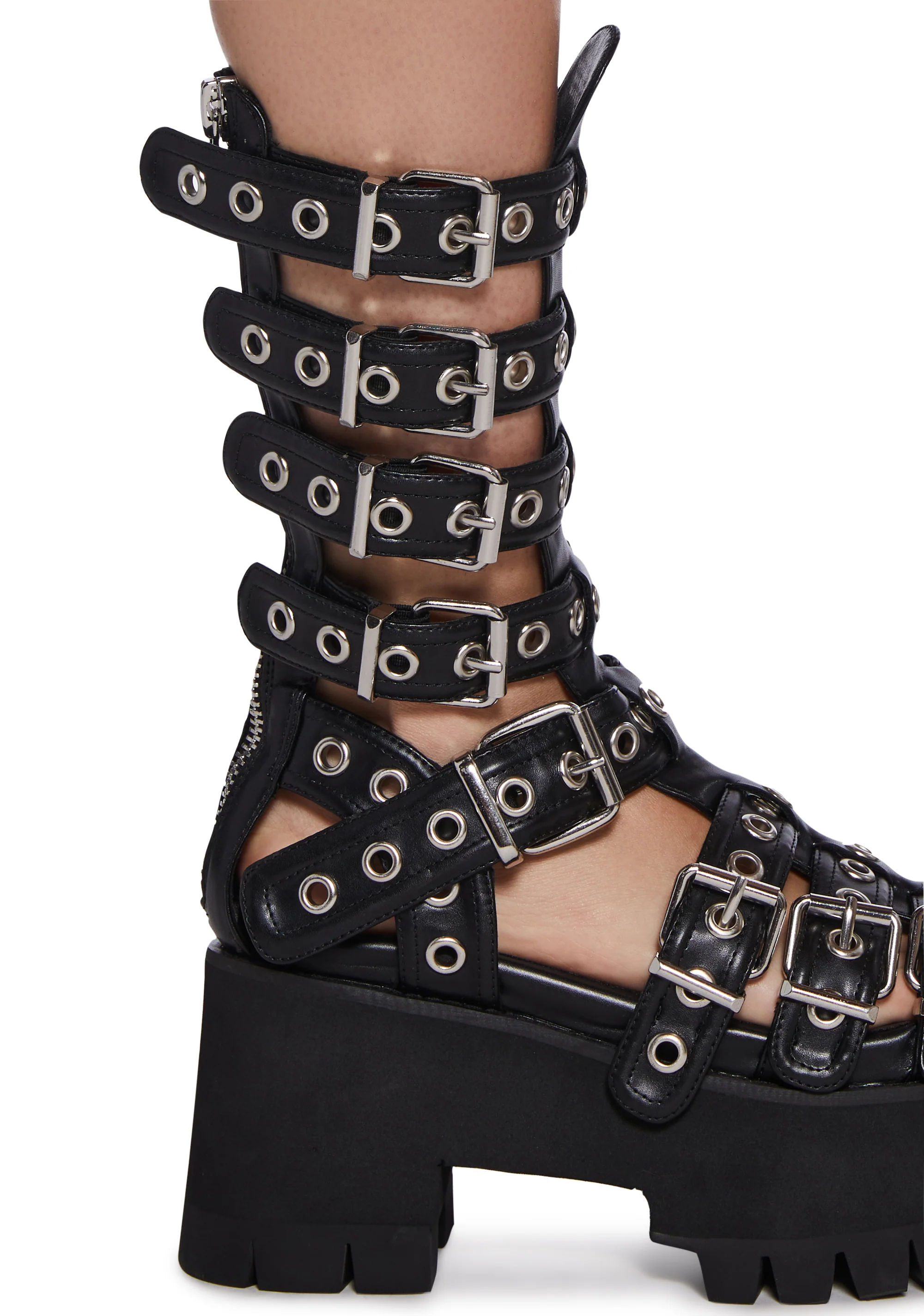 Breaking The Rules Platform Sandals - Black - Image 2