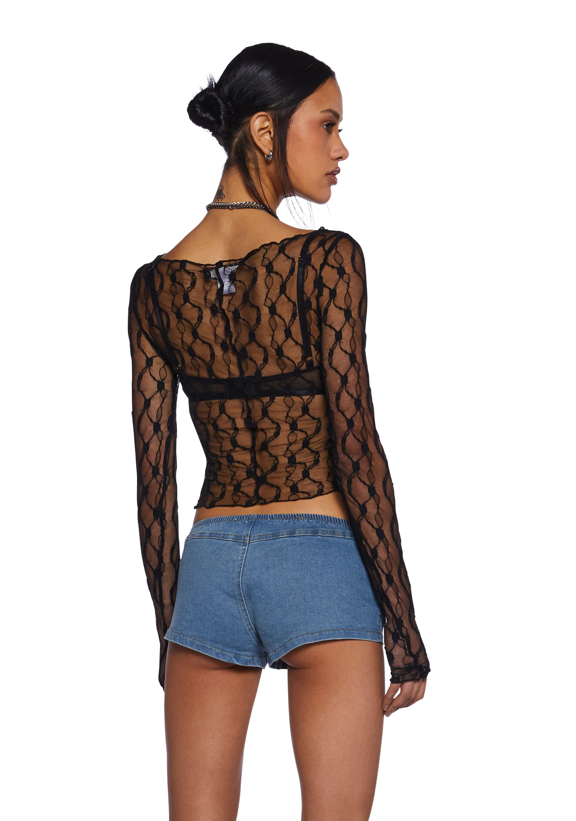 Breaking Up Long Sleeve Top - Black - Image 4
