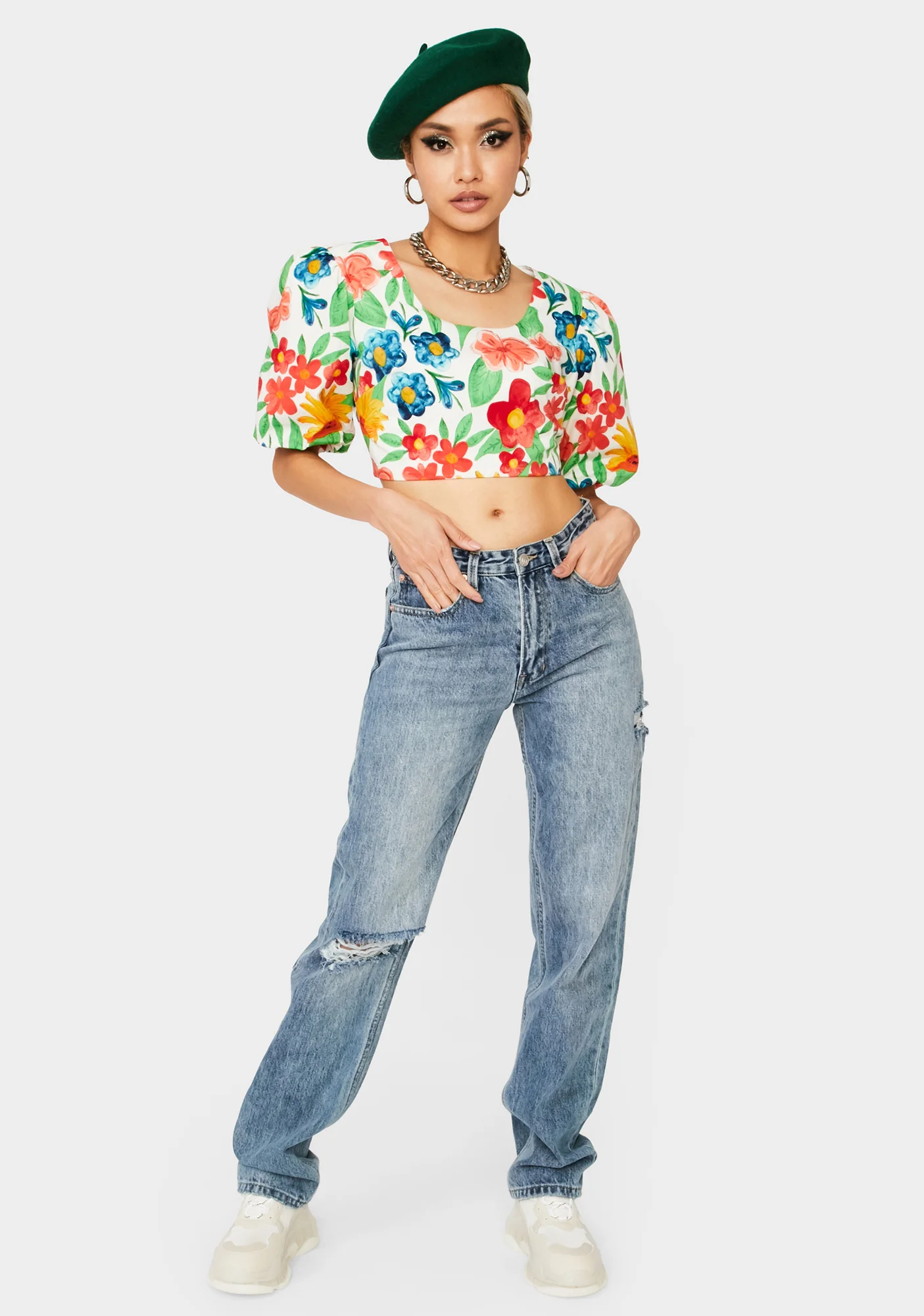 Bright Florals Crop Top - Image 3