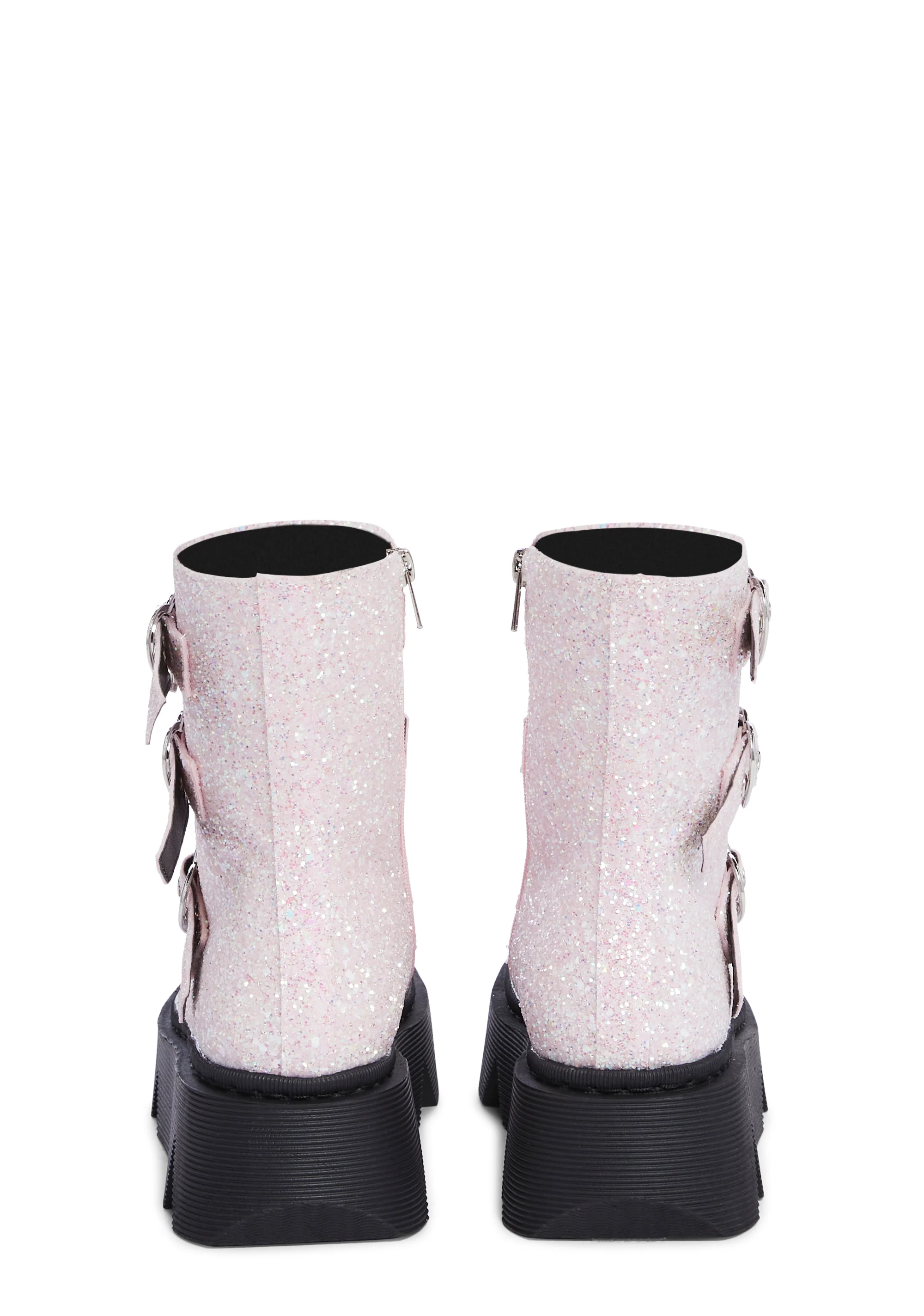 Brilliance Glitter Combat Boots - Image 4