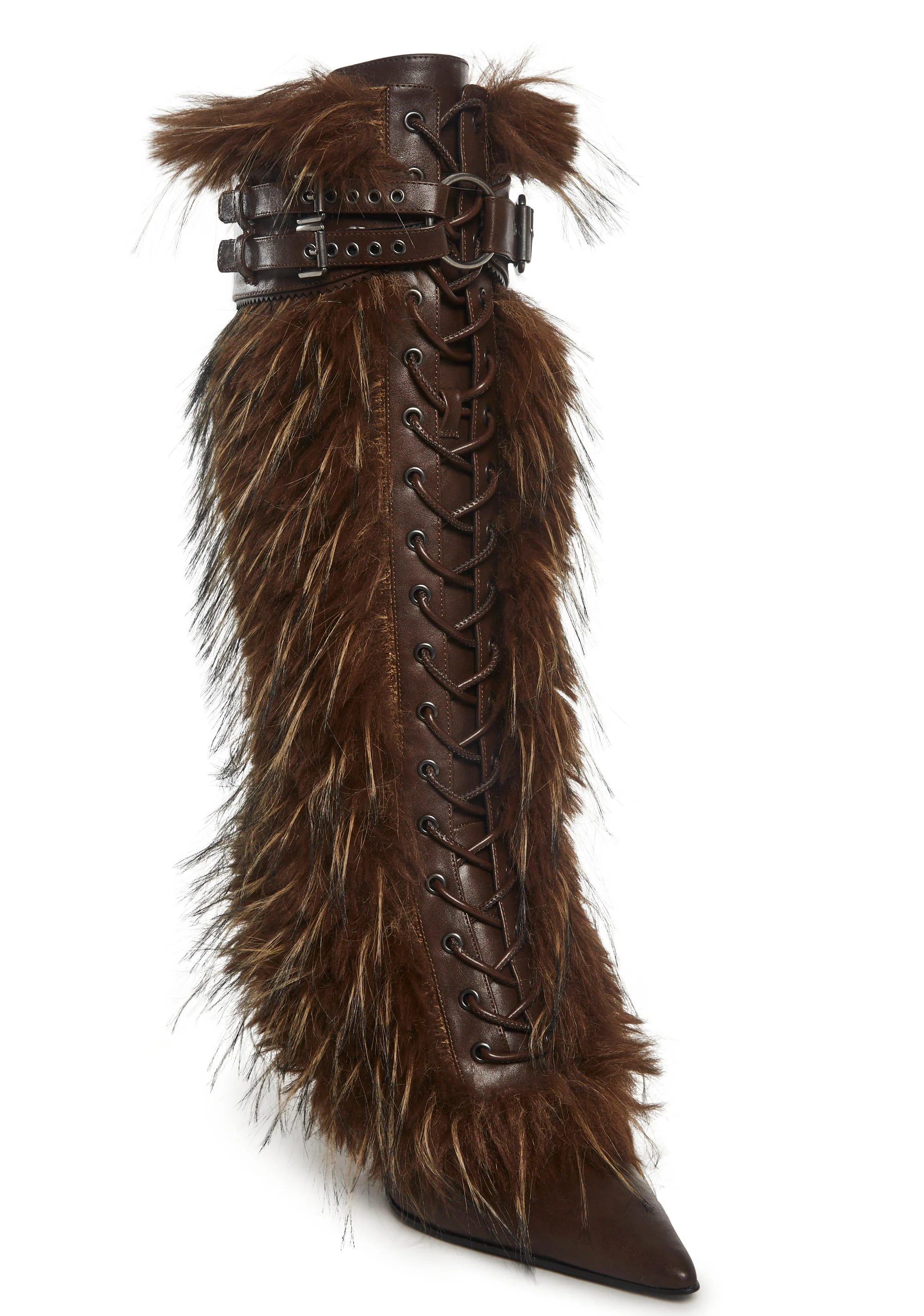 Strut Era Faux Fur Lace Up Boots - Image 2
