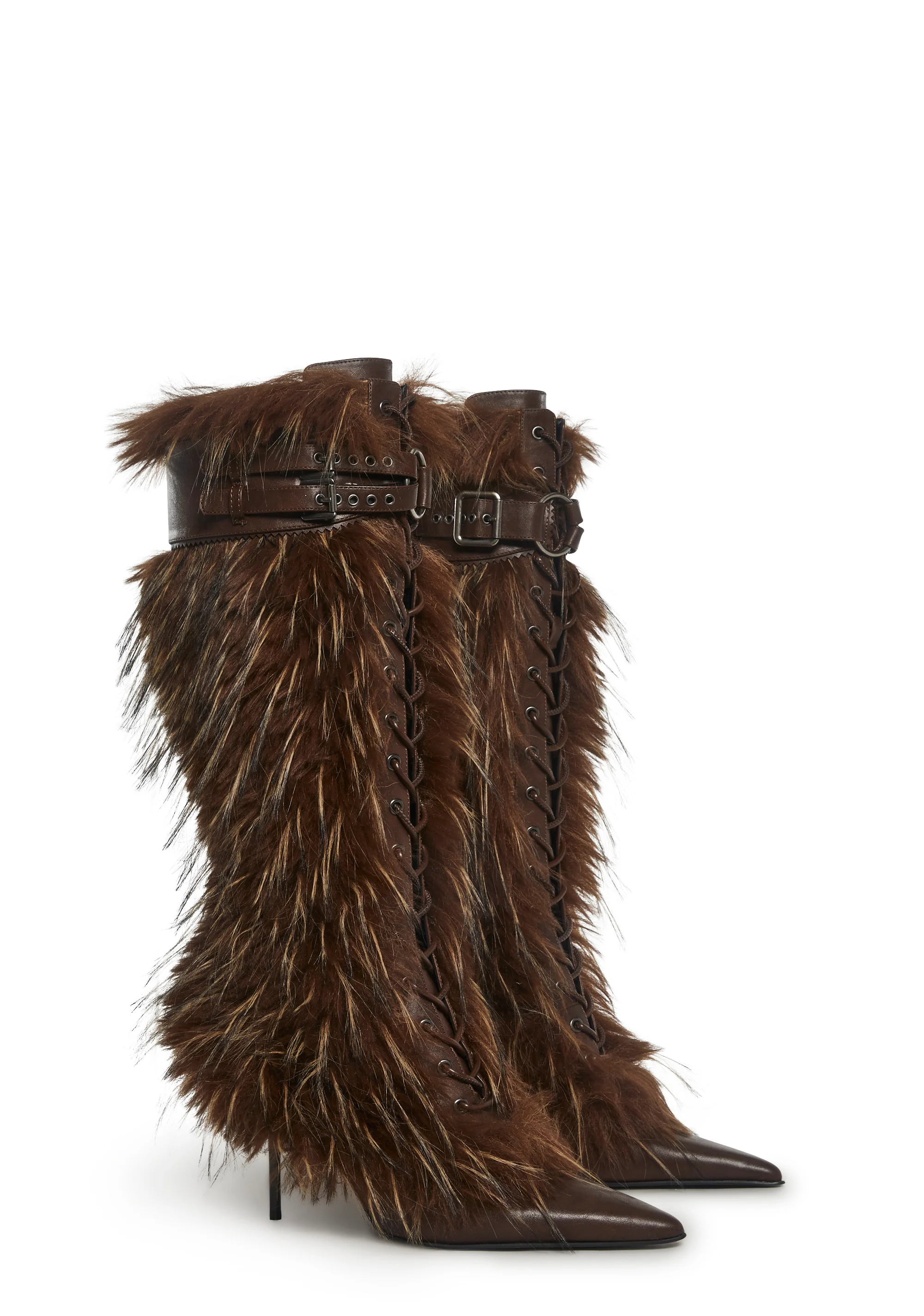 Strut Era Faux Fur Lace Up Boots - Image 3