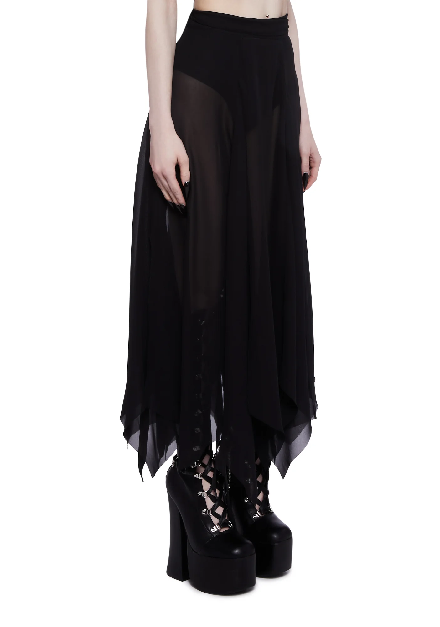 Brooding Shadows Chiffon Skirt - Image 3