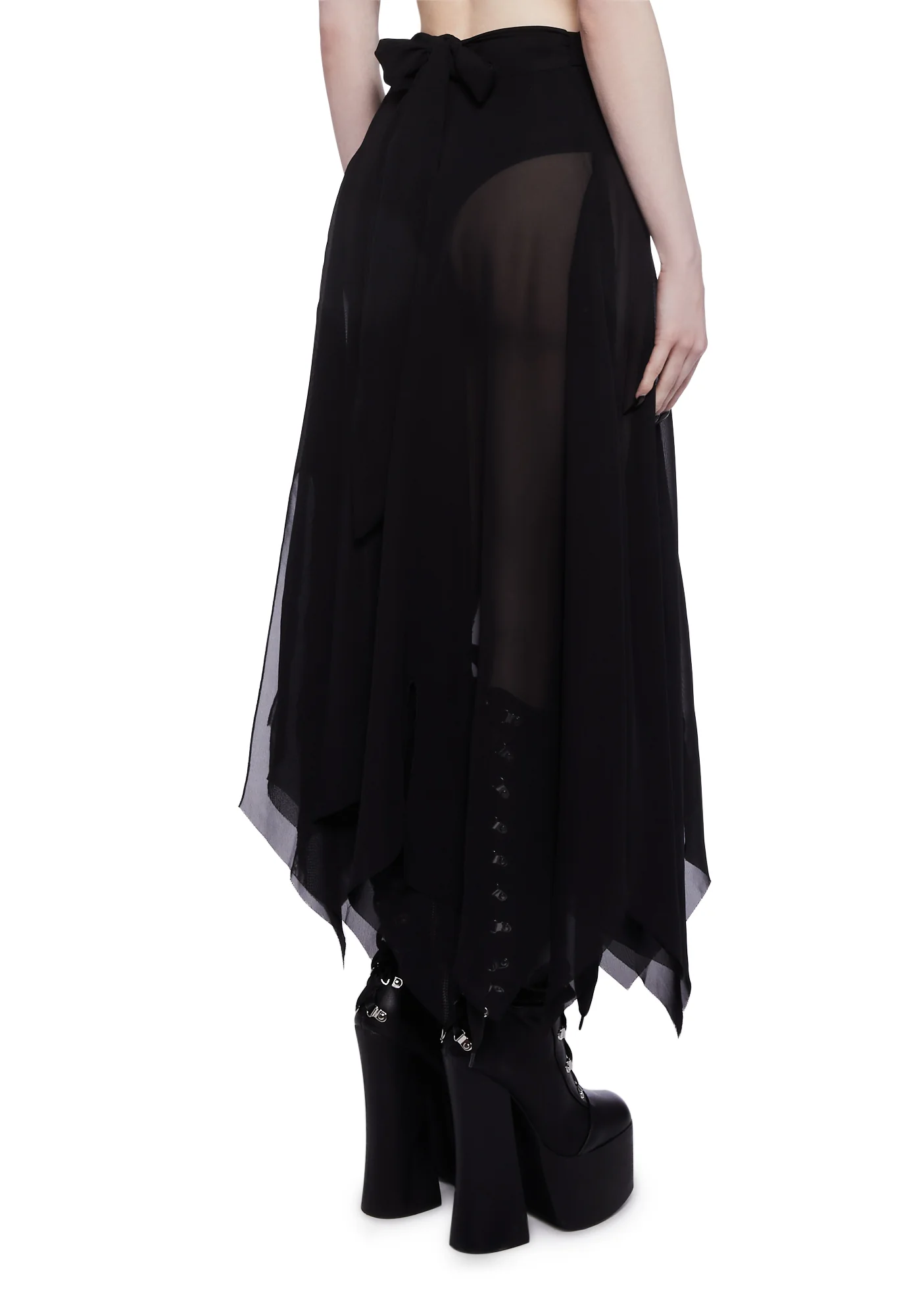 Brooding Shadows Chiffon Skirt - Image 4