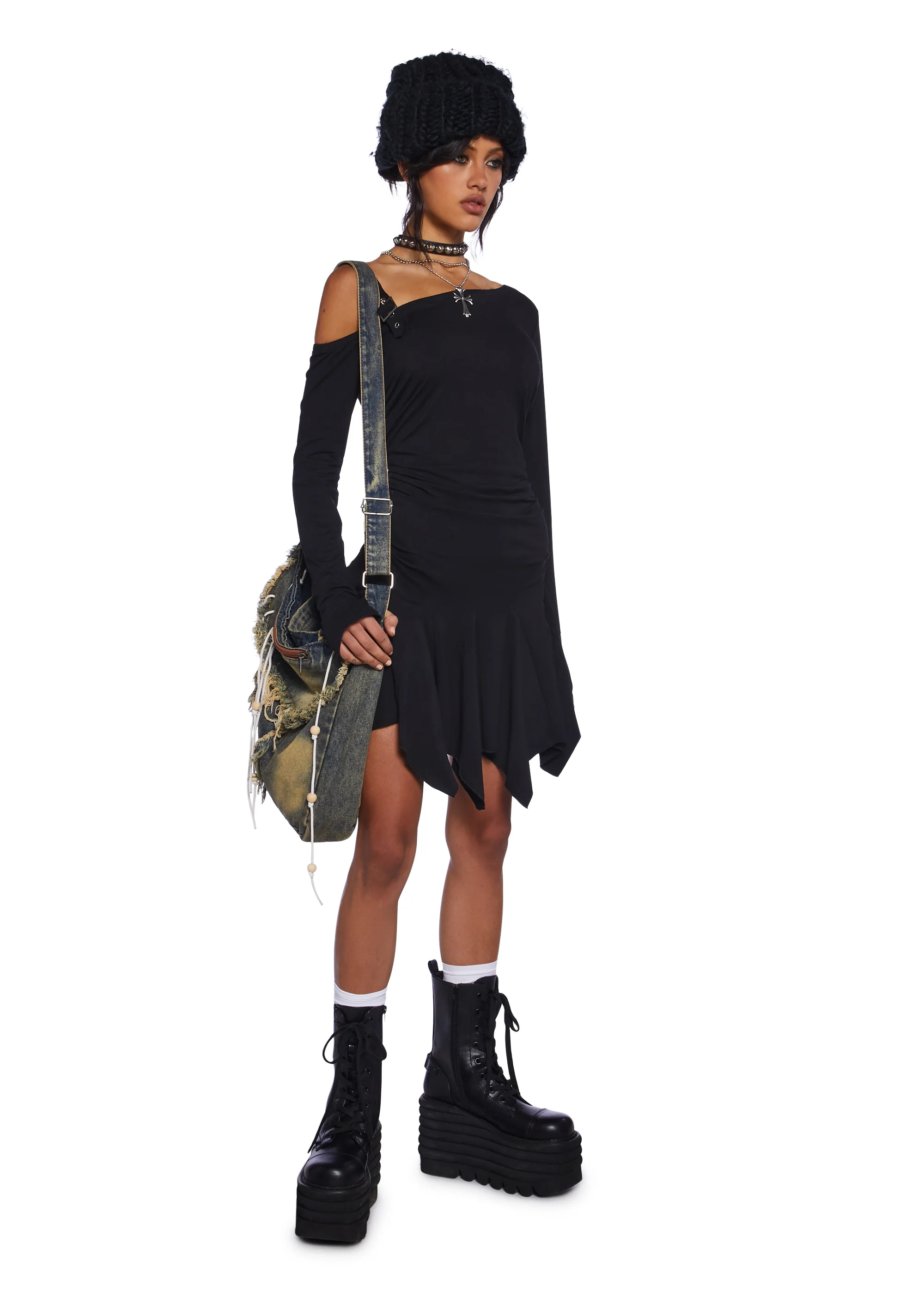 Brooding Thoughts Mini Dress - Image 2