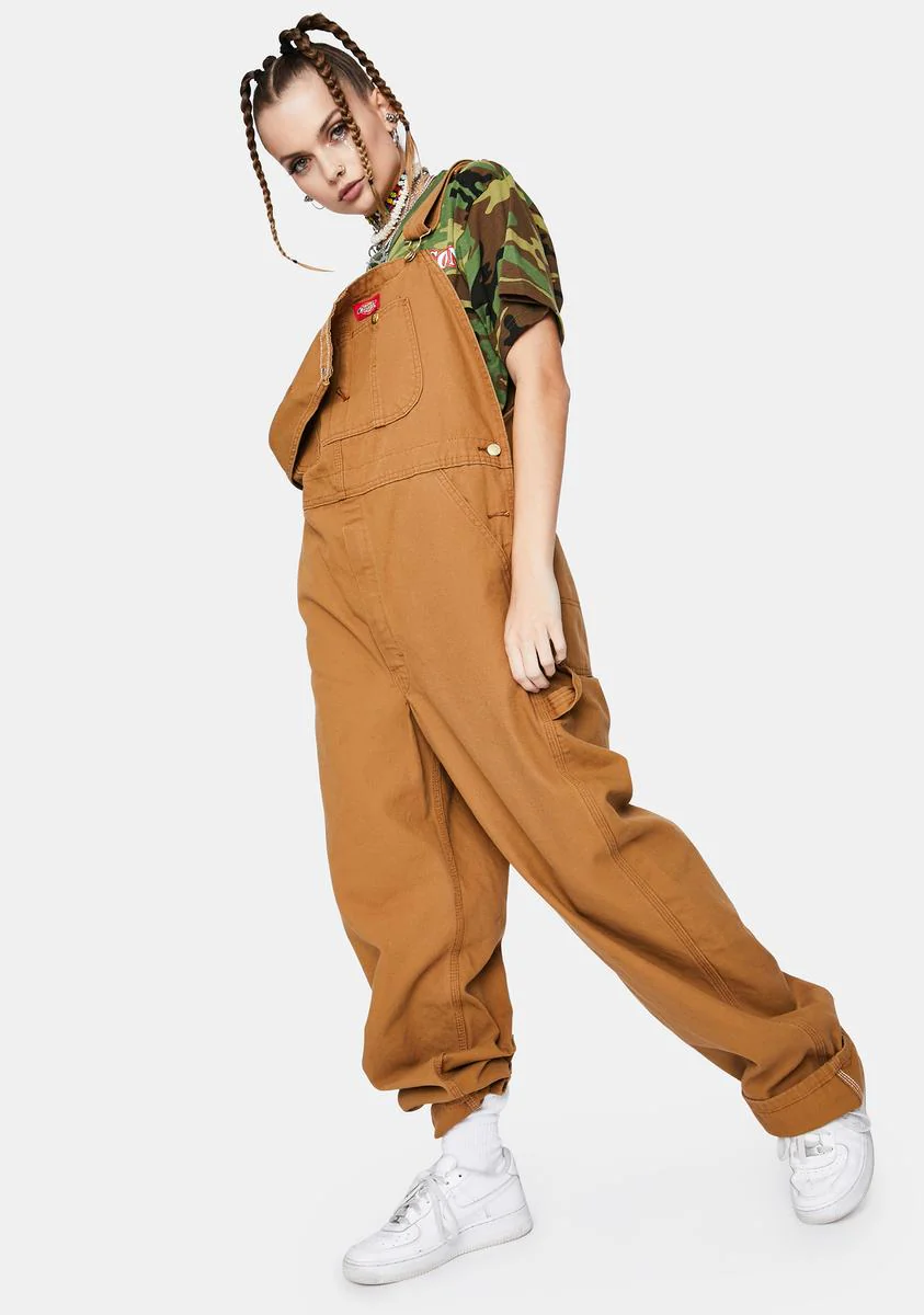 Brown Duck Bib Overalls - Image 3