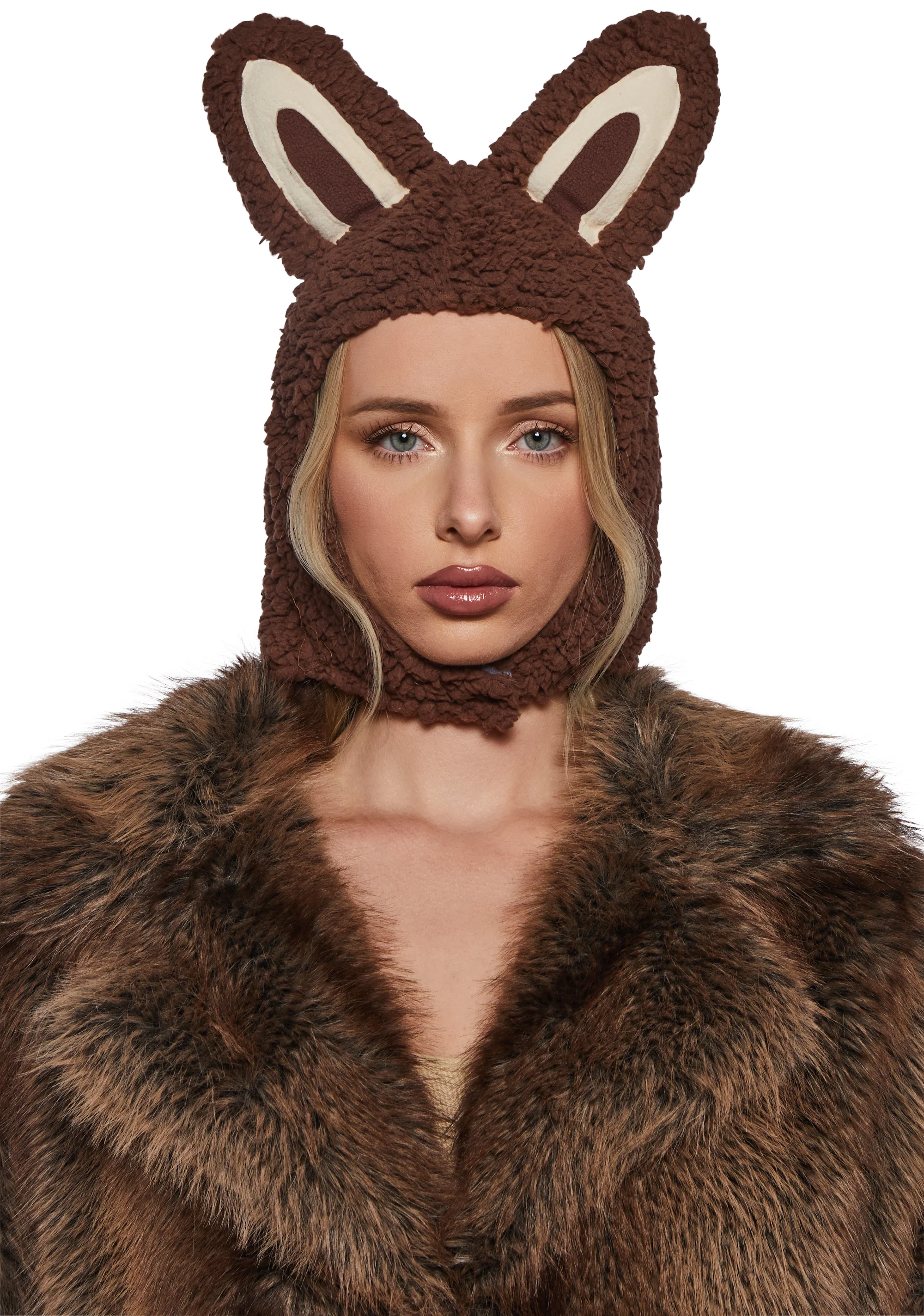 Little Monster Costume Hood - Brown - Image 5