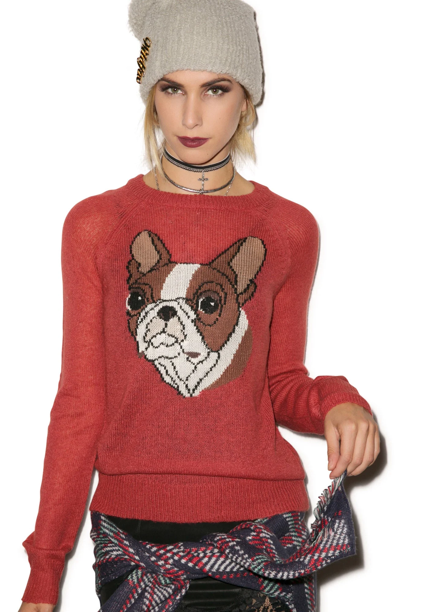 Bulldog Party Sweater - Dark Green - Image 5
