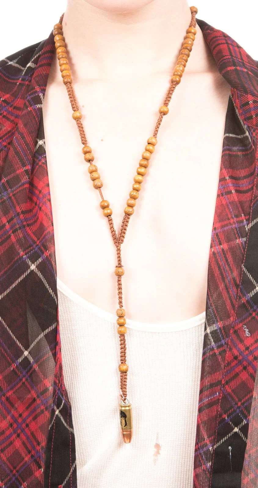 Bullet Rosary Necklace - Black - Image 4