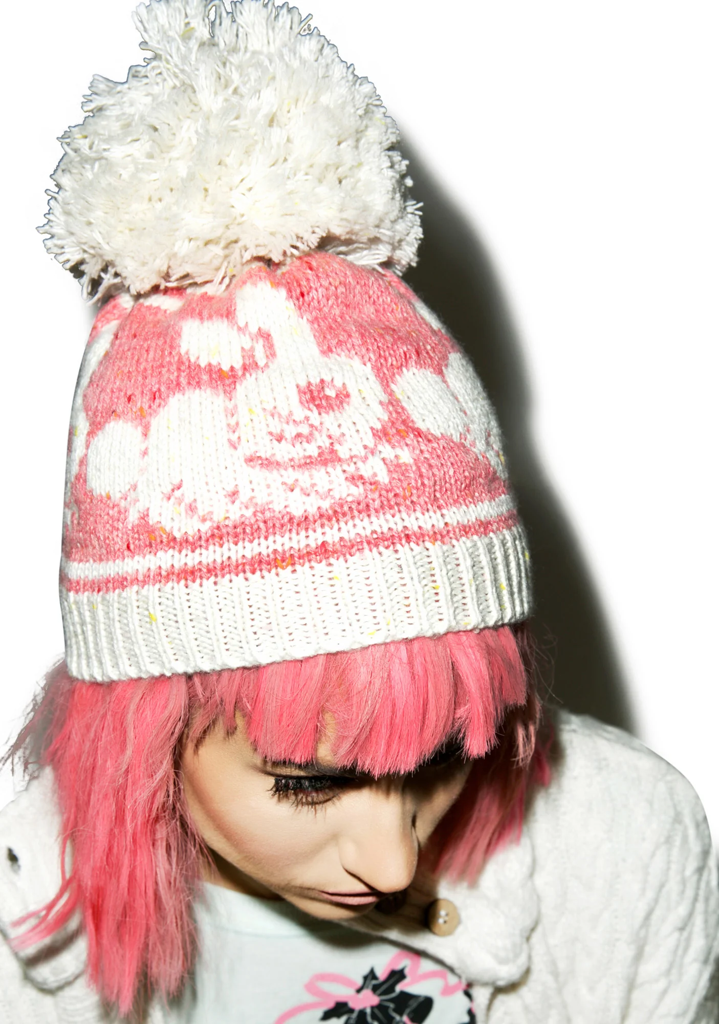 Bunny Jump Cable Knit Beanie - Image 5