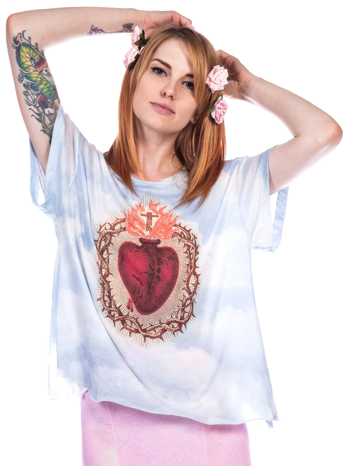 Burning Heart Jagged Edge Tee - Image 4