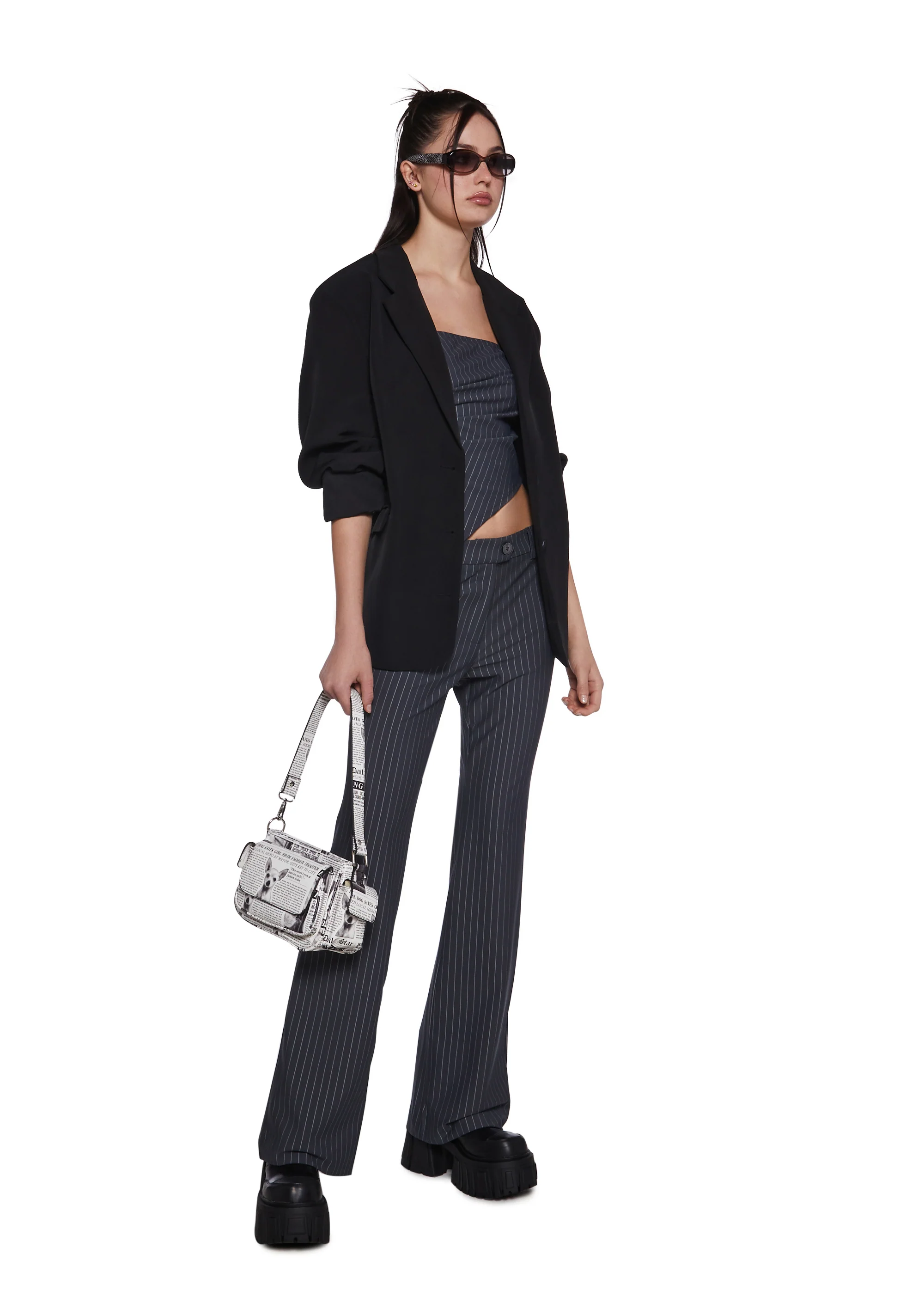 Business Last Pants Set - Gray - Image 5
