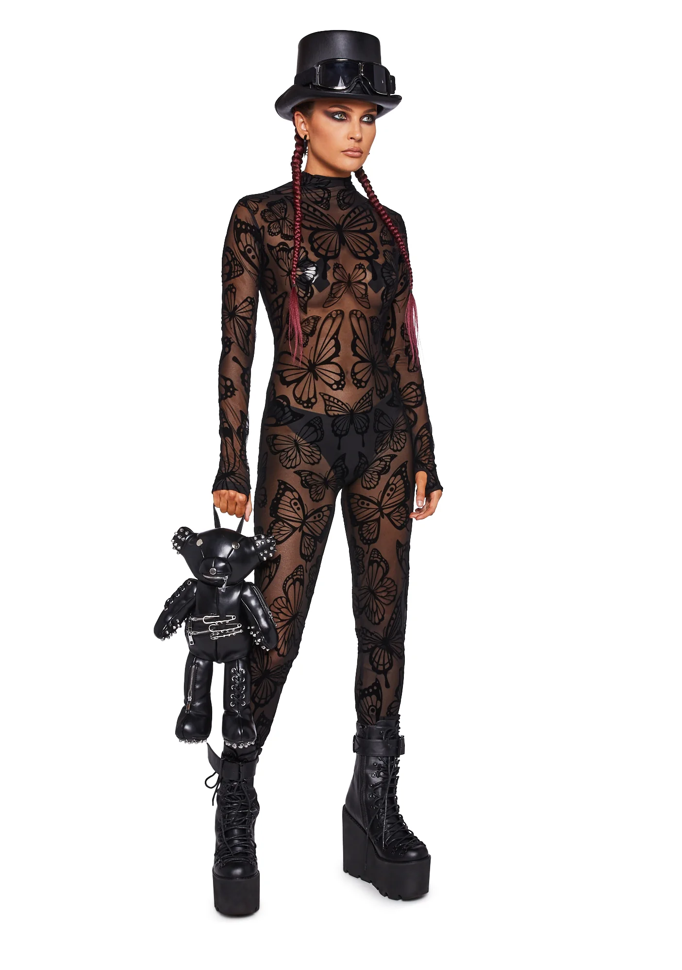 Butterfly Utopia Mesh Catsuit - Image 5