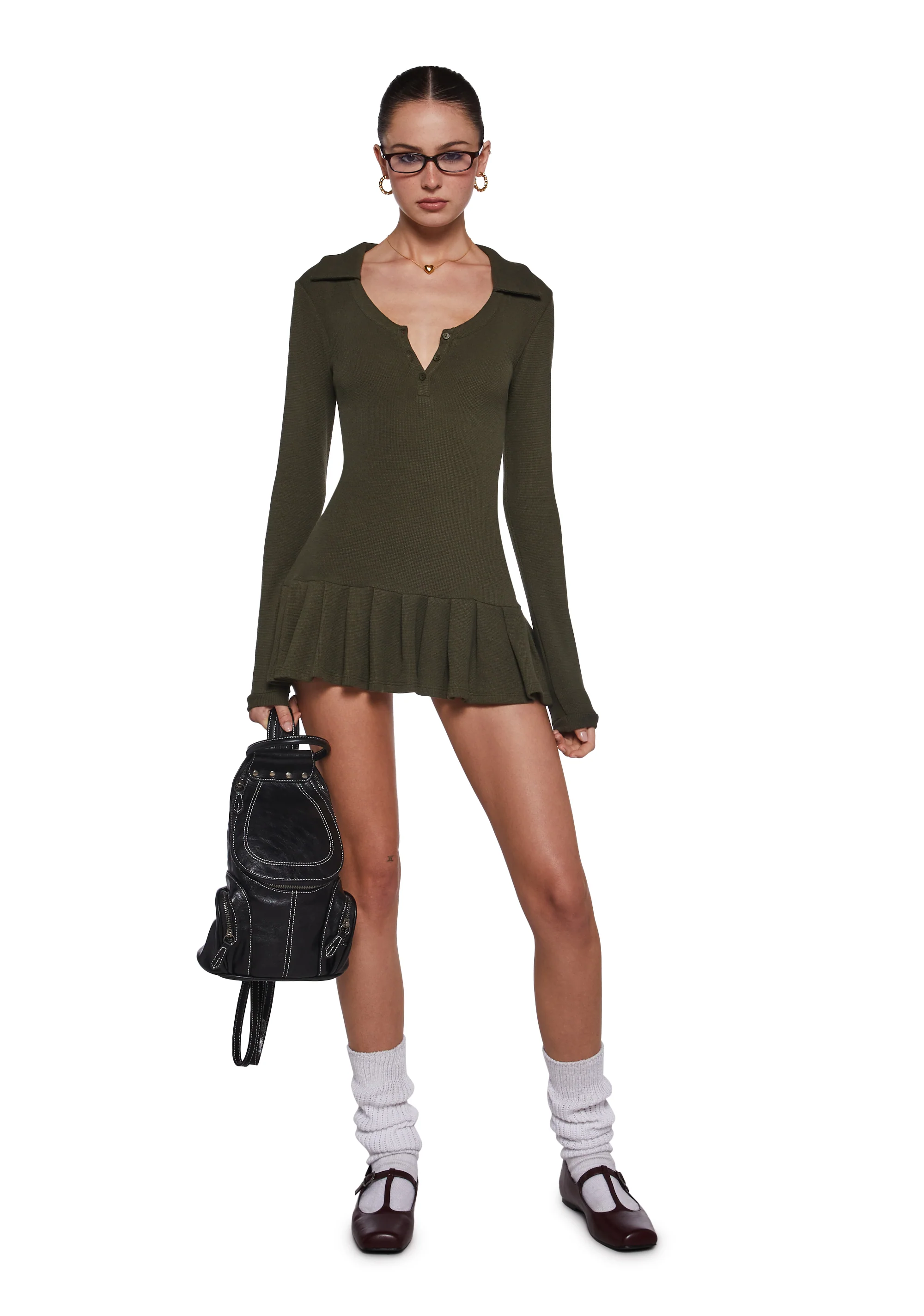 Class Dismissed Mini Dress - Green - Image 2