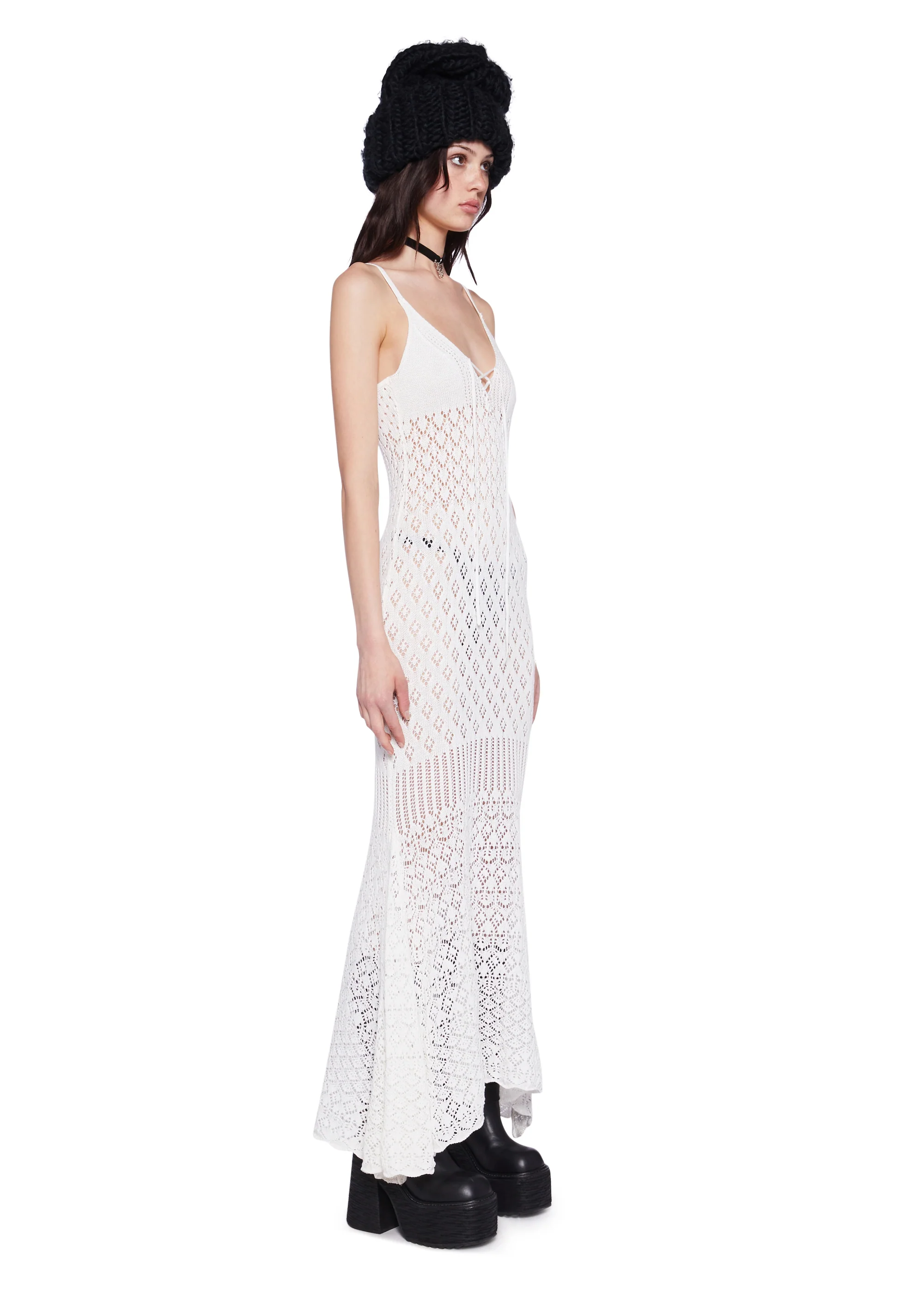 By The Sea Crochet Maxi Dress - Image 3