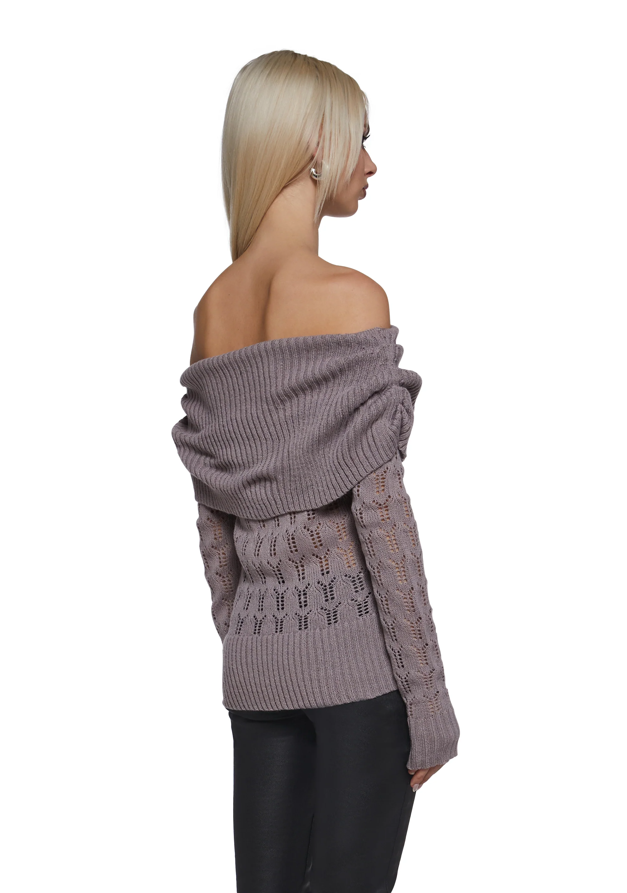 Flirty Tease Off The Shoulder Sweater - Image 4