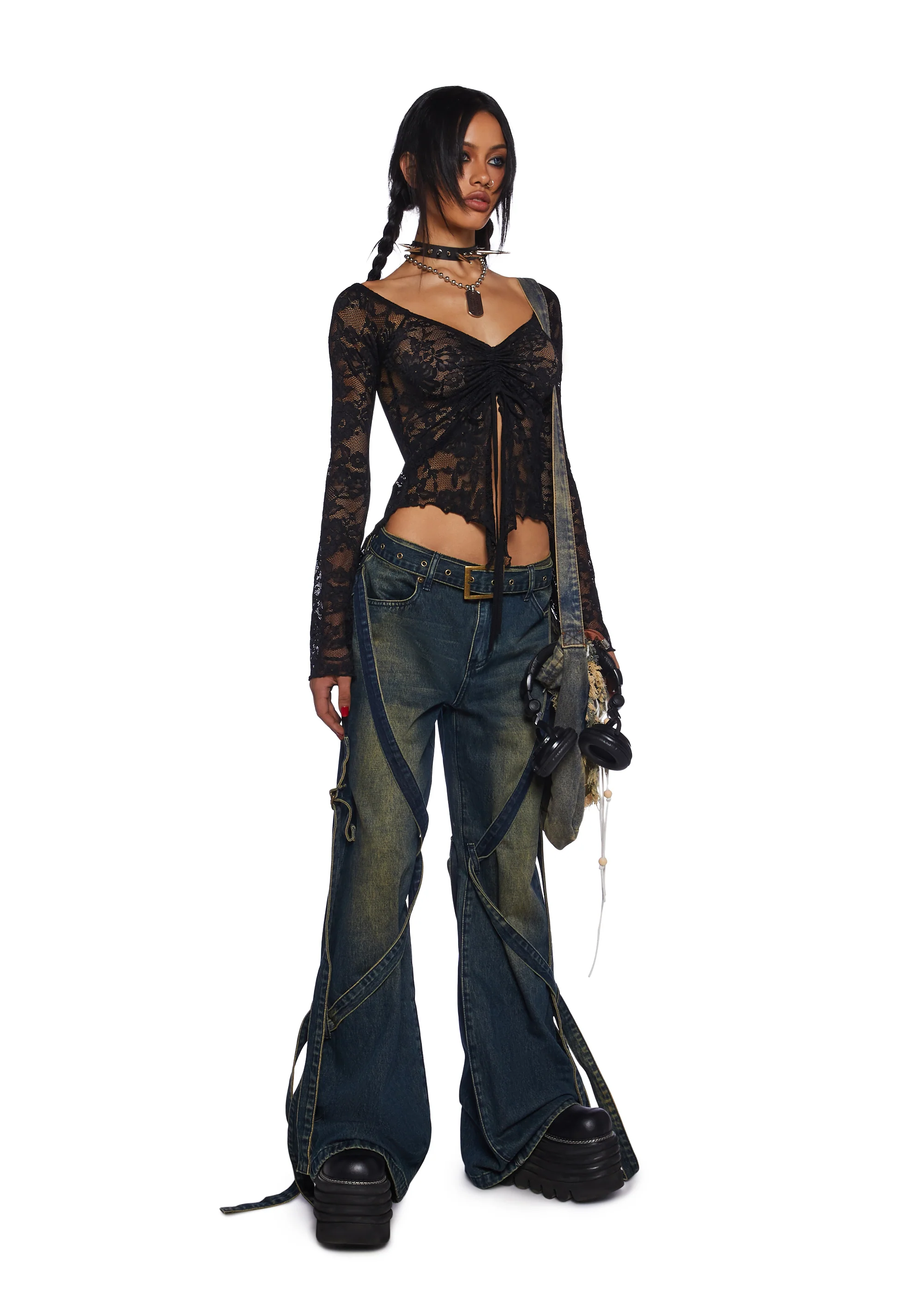 Call It Dreaming Long Sleeve Top - Lace - Image 2