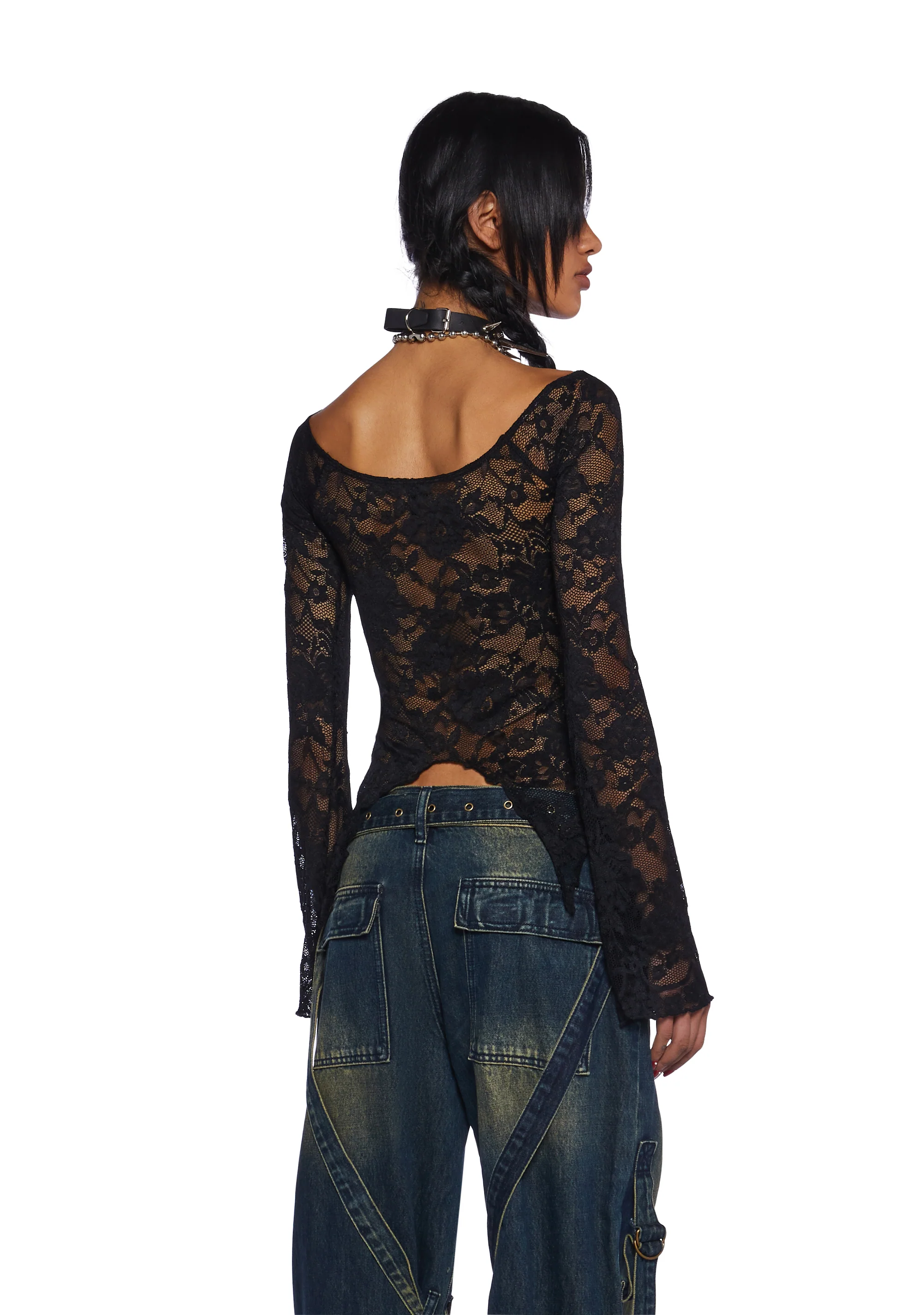 Call It Dreaming Long Sleeve Top - Lace - Image 4