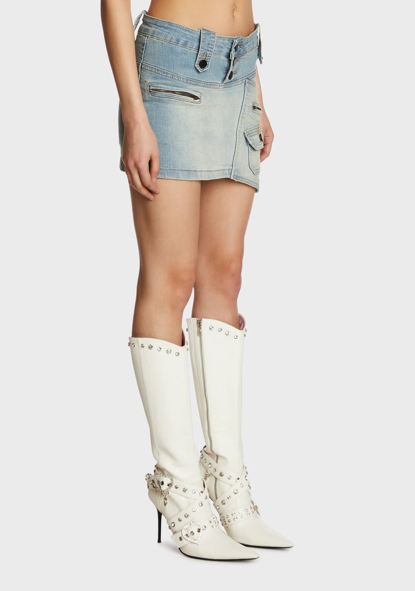 Call Me Back Denim Skirt - Image 4