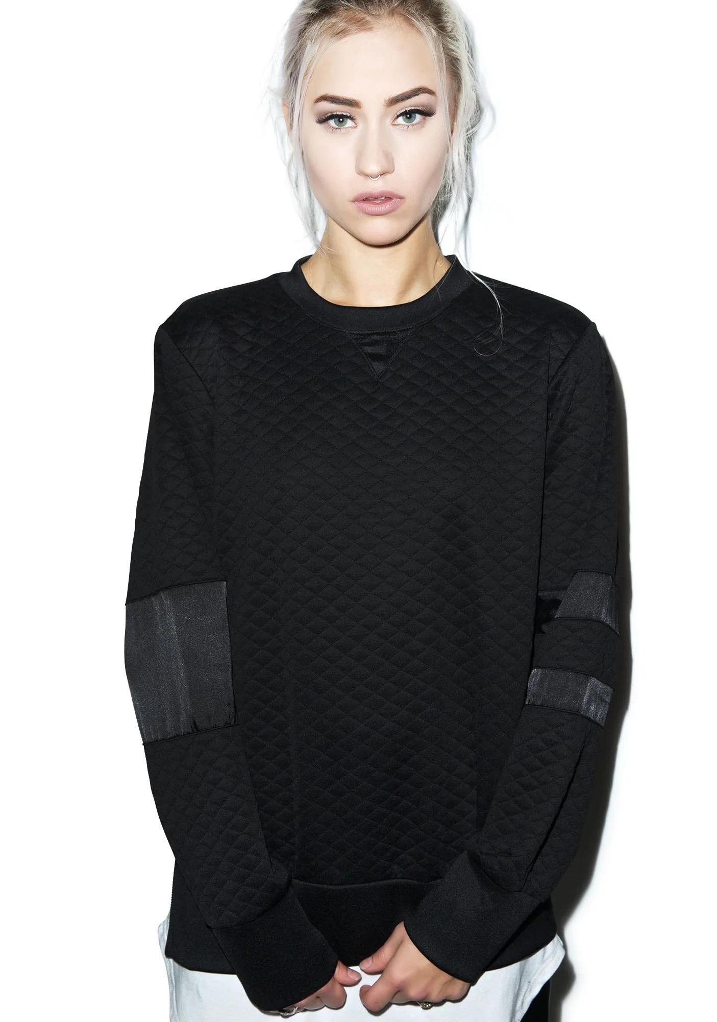 Call Me Quilted Pullover - Off White - Image 7