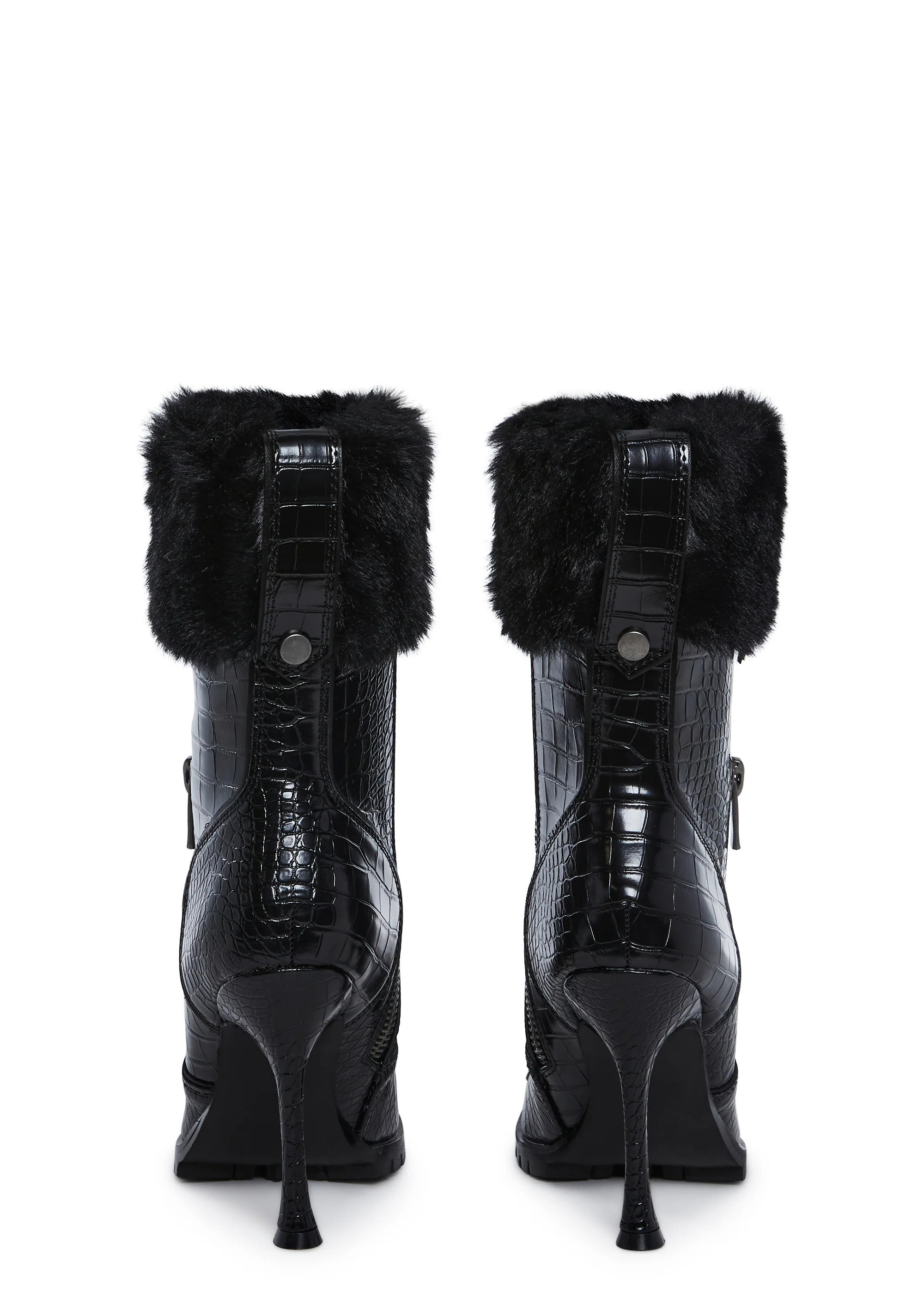 Call The Shots Heeled Boots - Black - Image 3