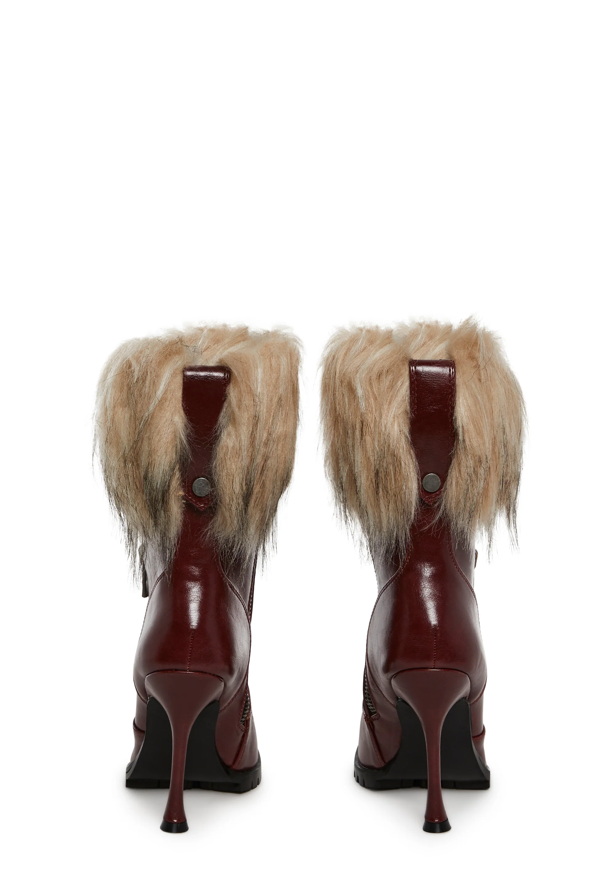 Call The Shots Heeled Boots - Red - Image 4