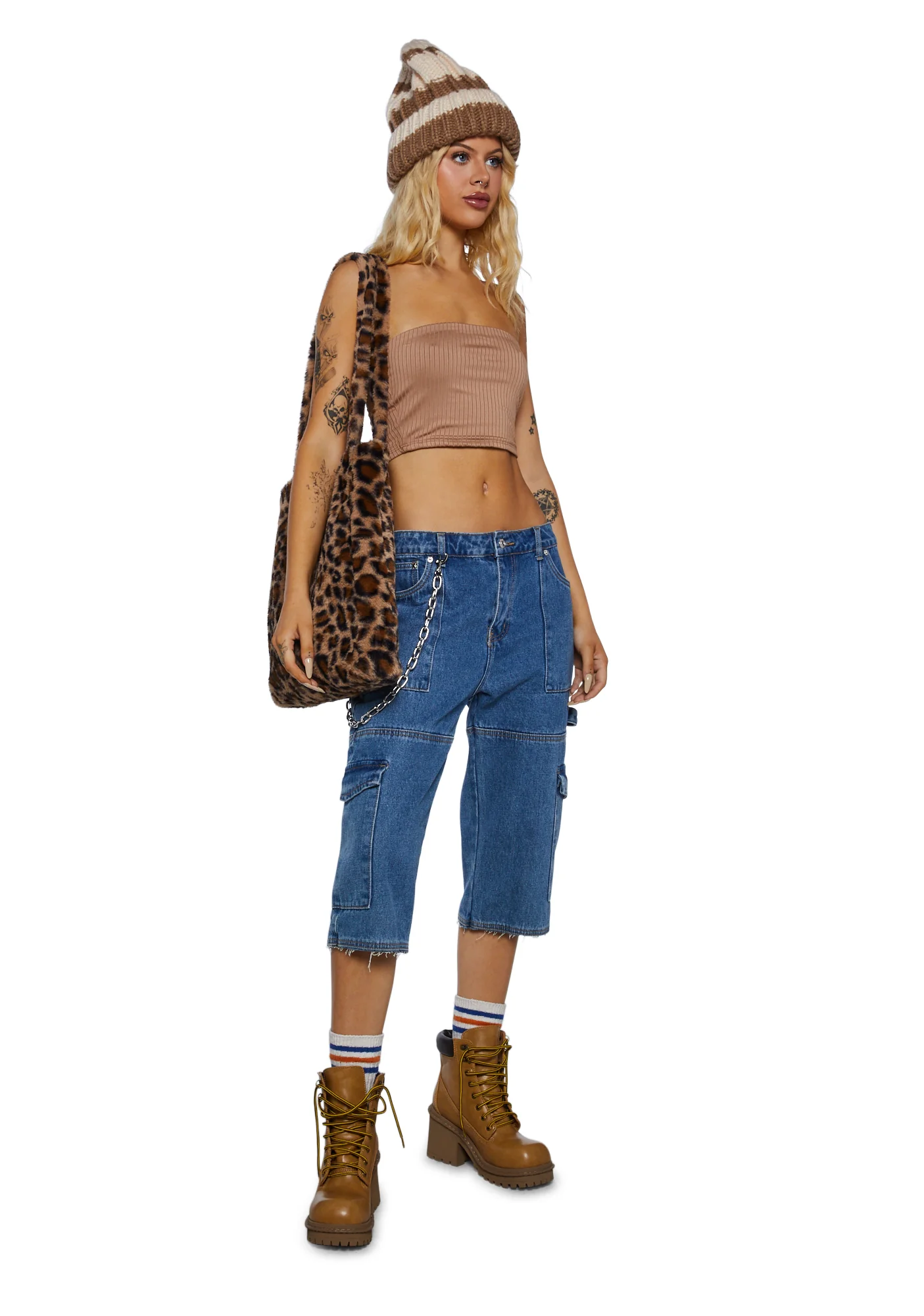 Camp Spicy Tube Top-Brown - Image 2