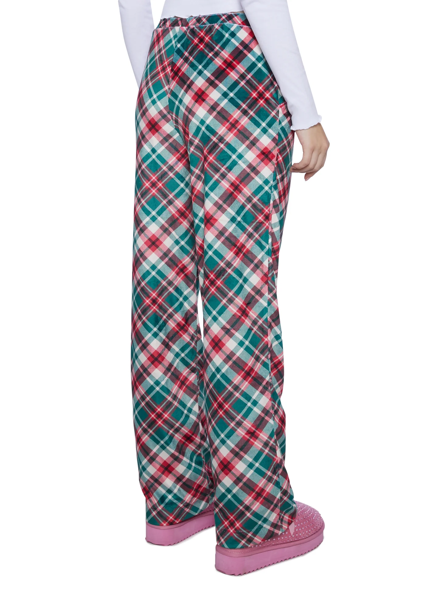 Candy Cane Plaid Sweatpants - Image 4
