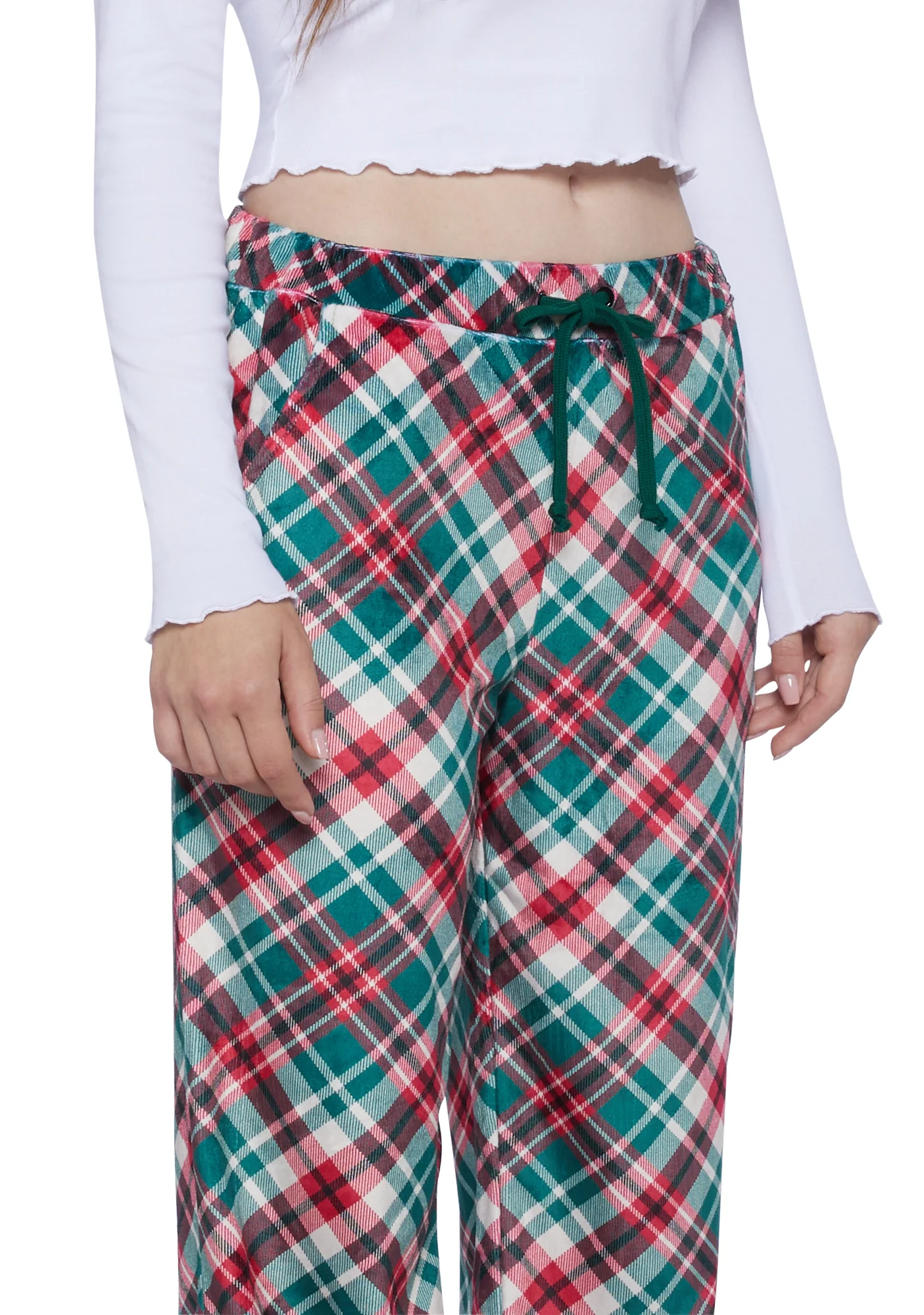 Candy Cane Plaid Sweatpants - Image 5