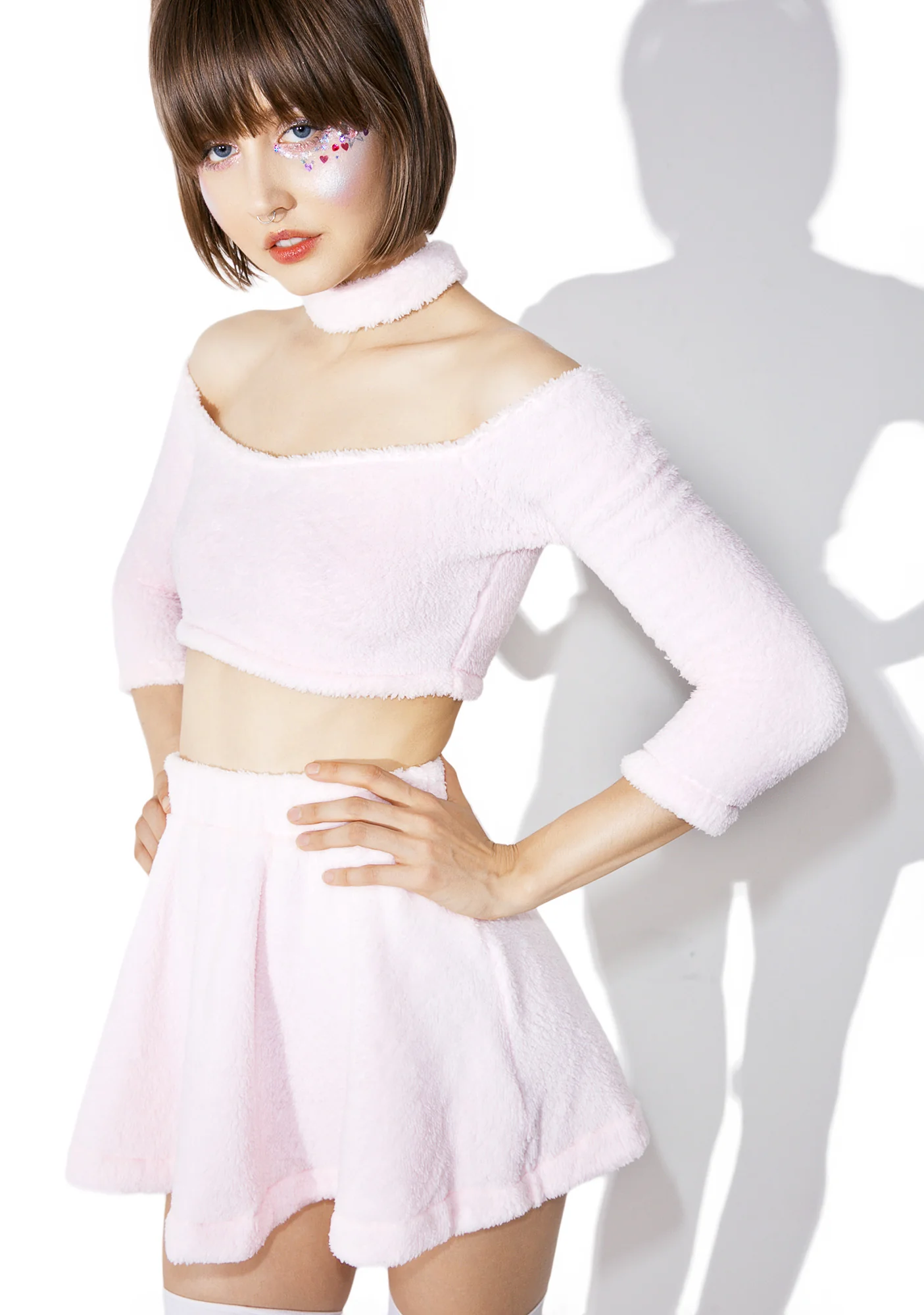 Candy Fluff Choker Crop Top - Image 2