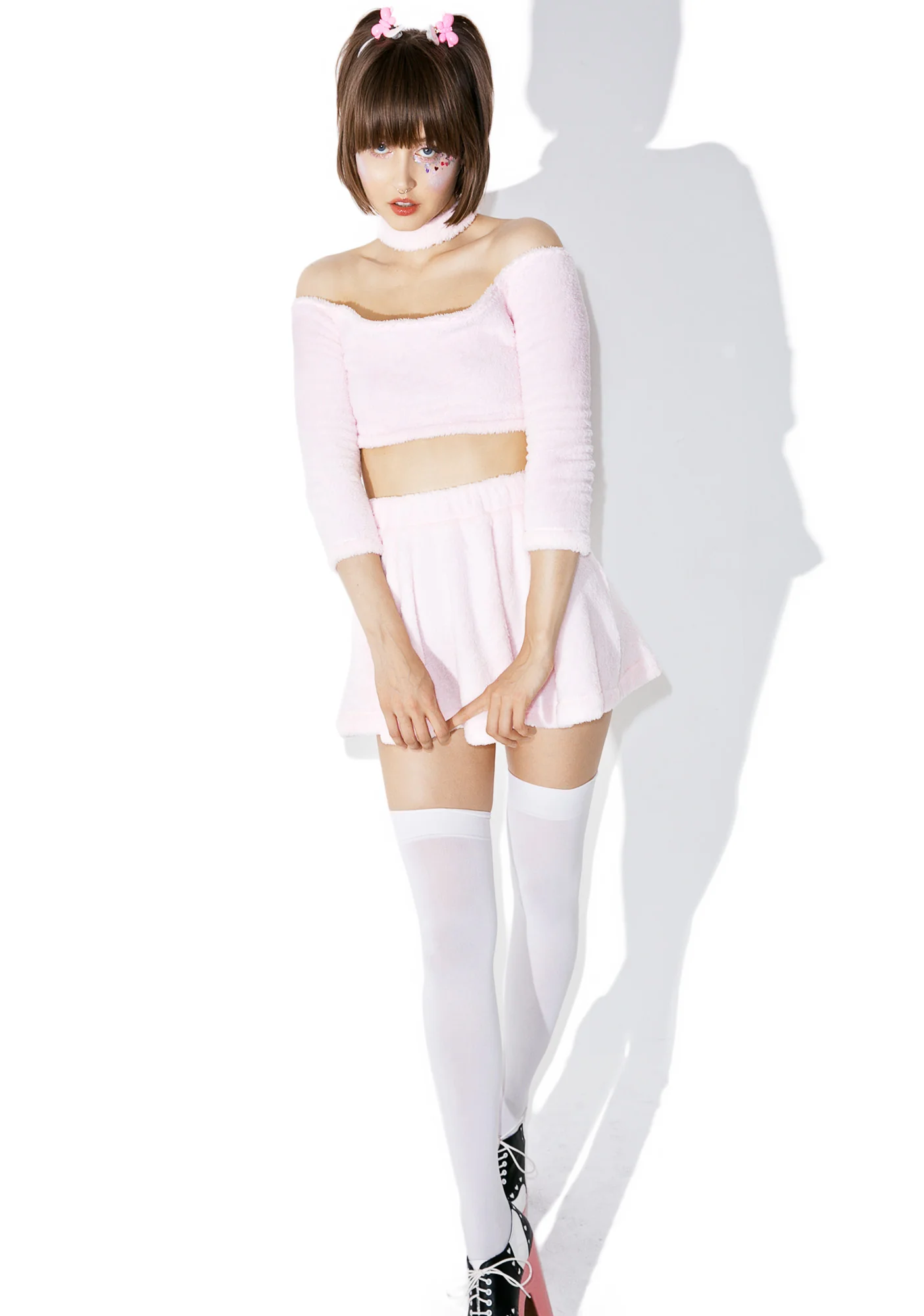 Candy Fluff Choker Crop Top - Image 3