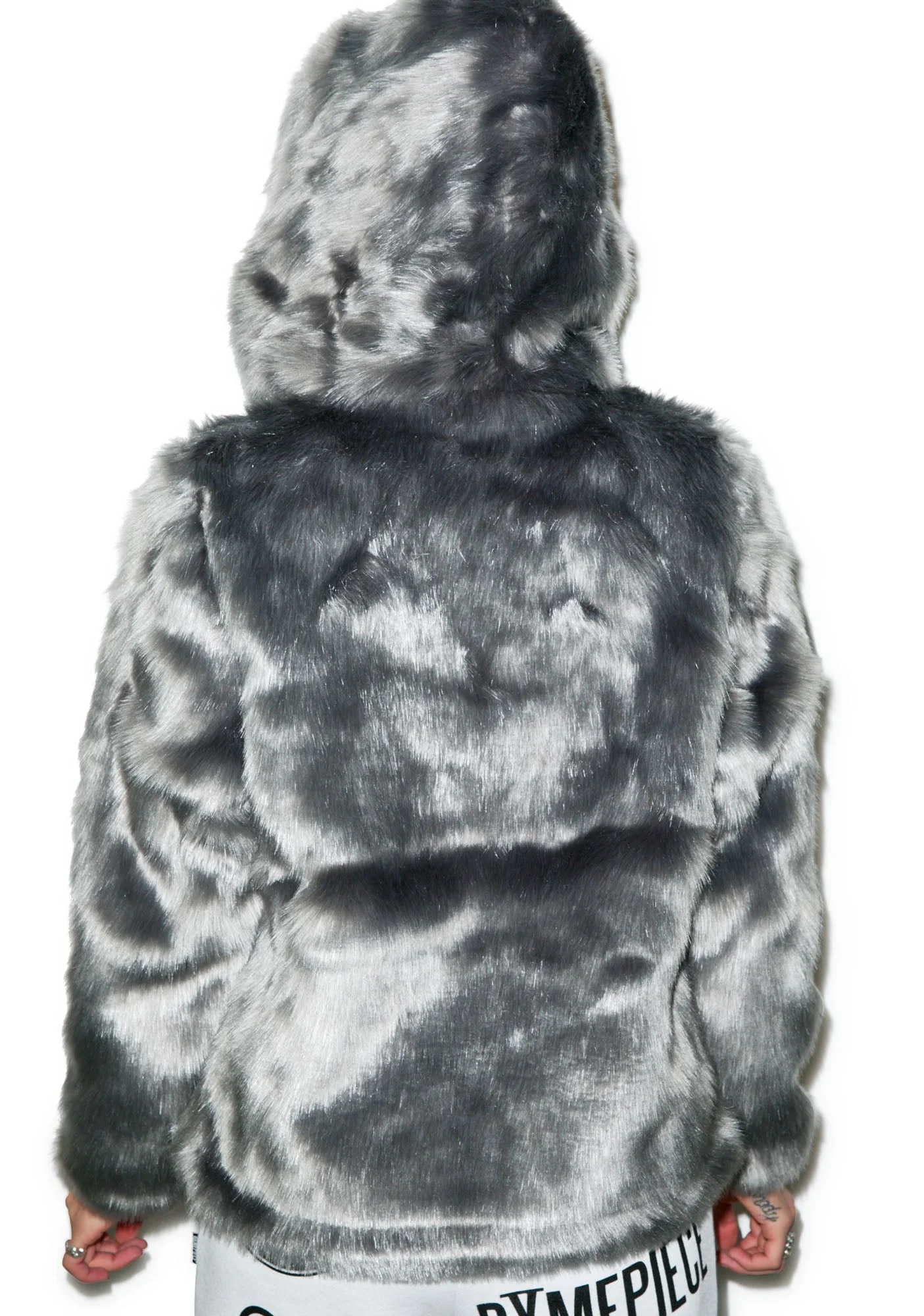 Candy Fur Jacket - Gray - Image 11