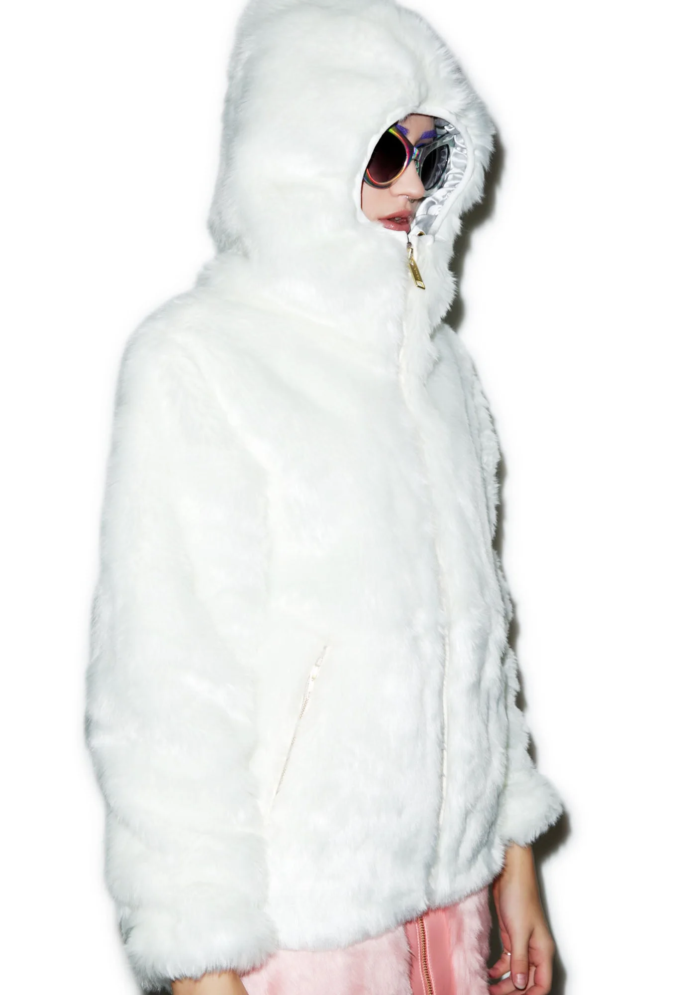 Candy Fur Jacket - Gray - Image 9