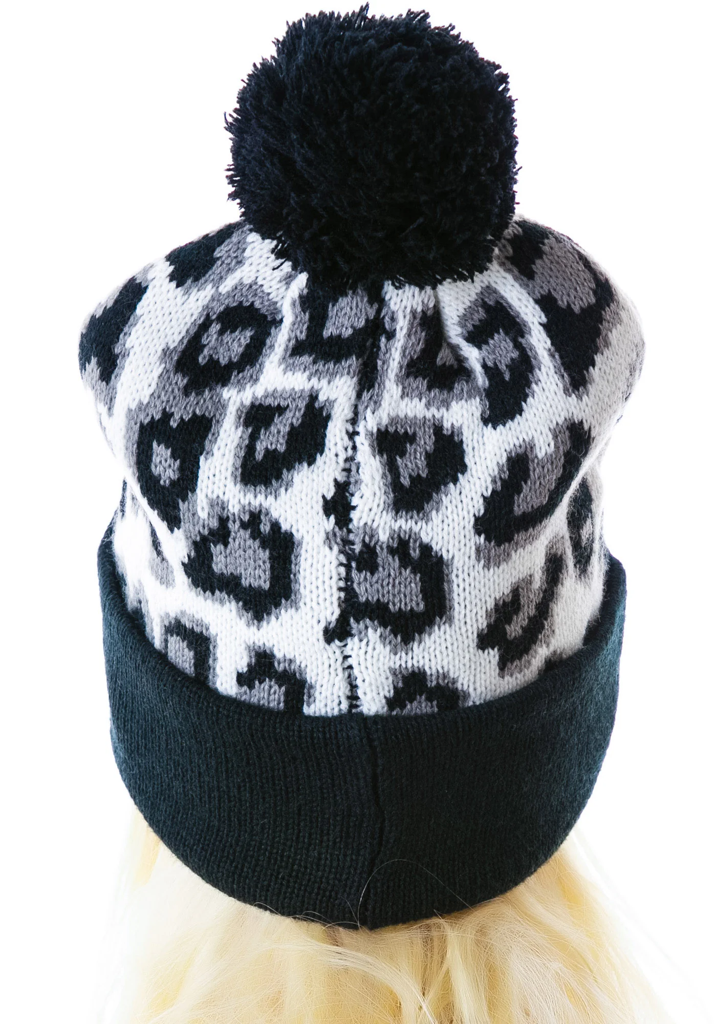 Candy Leopard Knit Beanie - Image 3