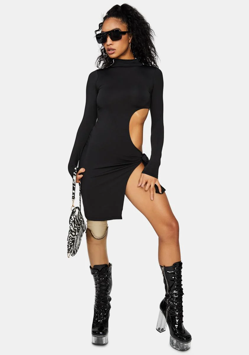 Can't Stop Staring Cut-Out Mini Dress - Image 3
