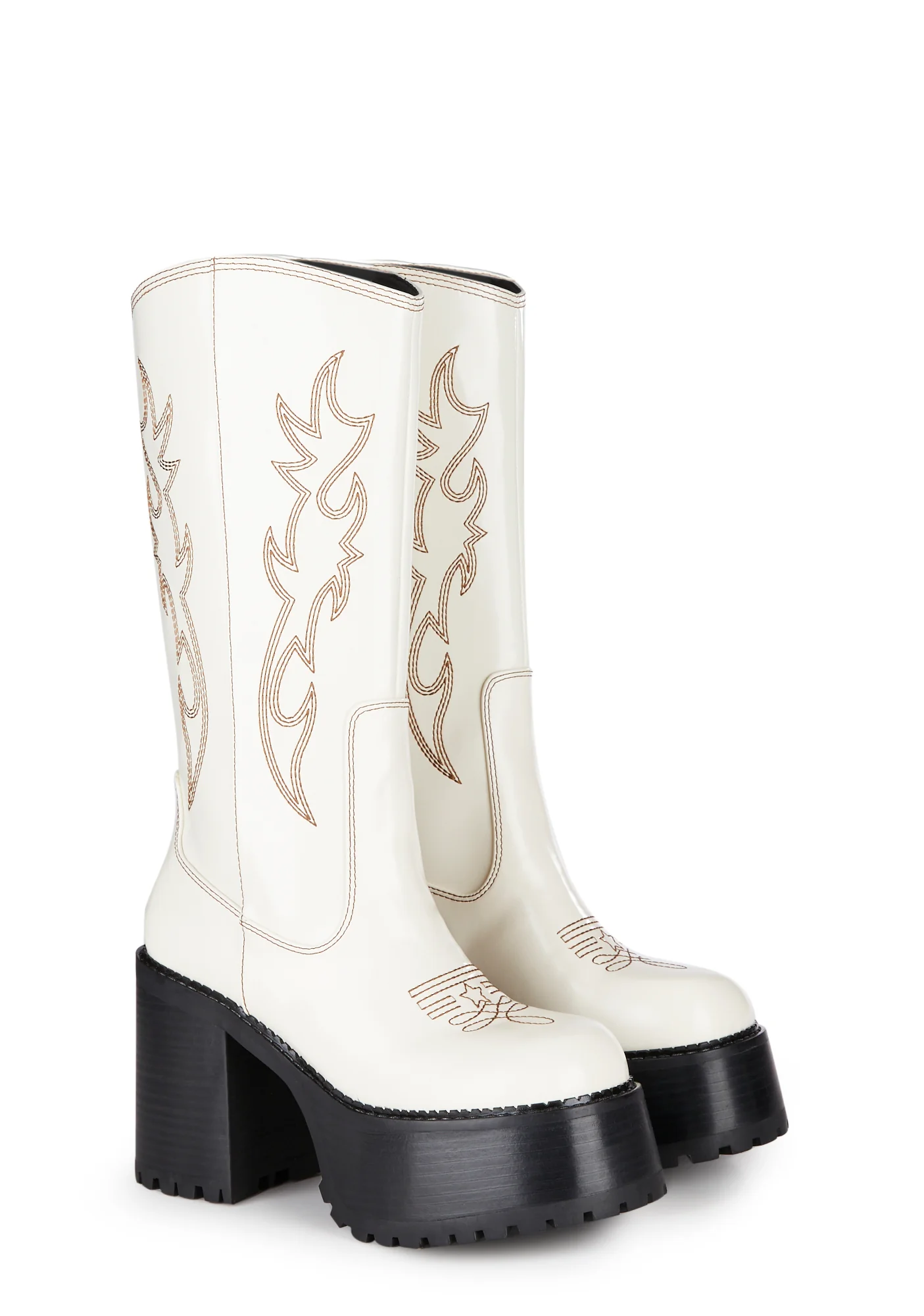 Canyon Town Western Boots- Cream - Image 4