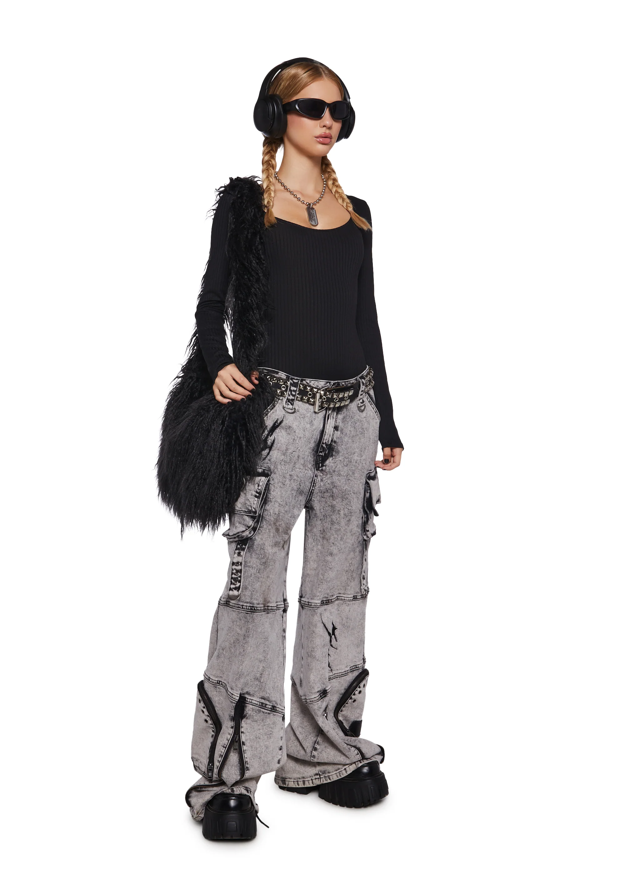Carefree Energy Long Sleeve Bodysuit - Black - Image 2