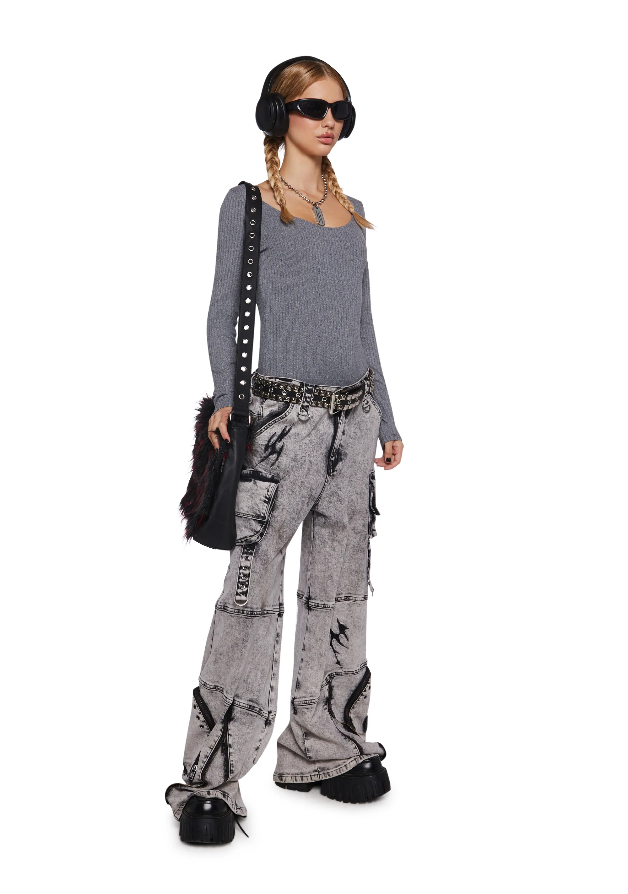 Carefree Energy Long Sleeve Bodysuit - Gray - Image 2