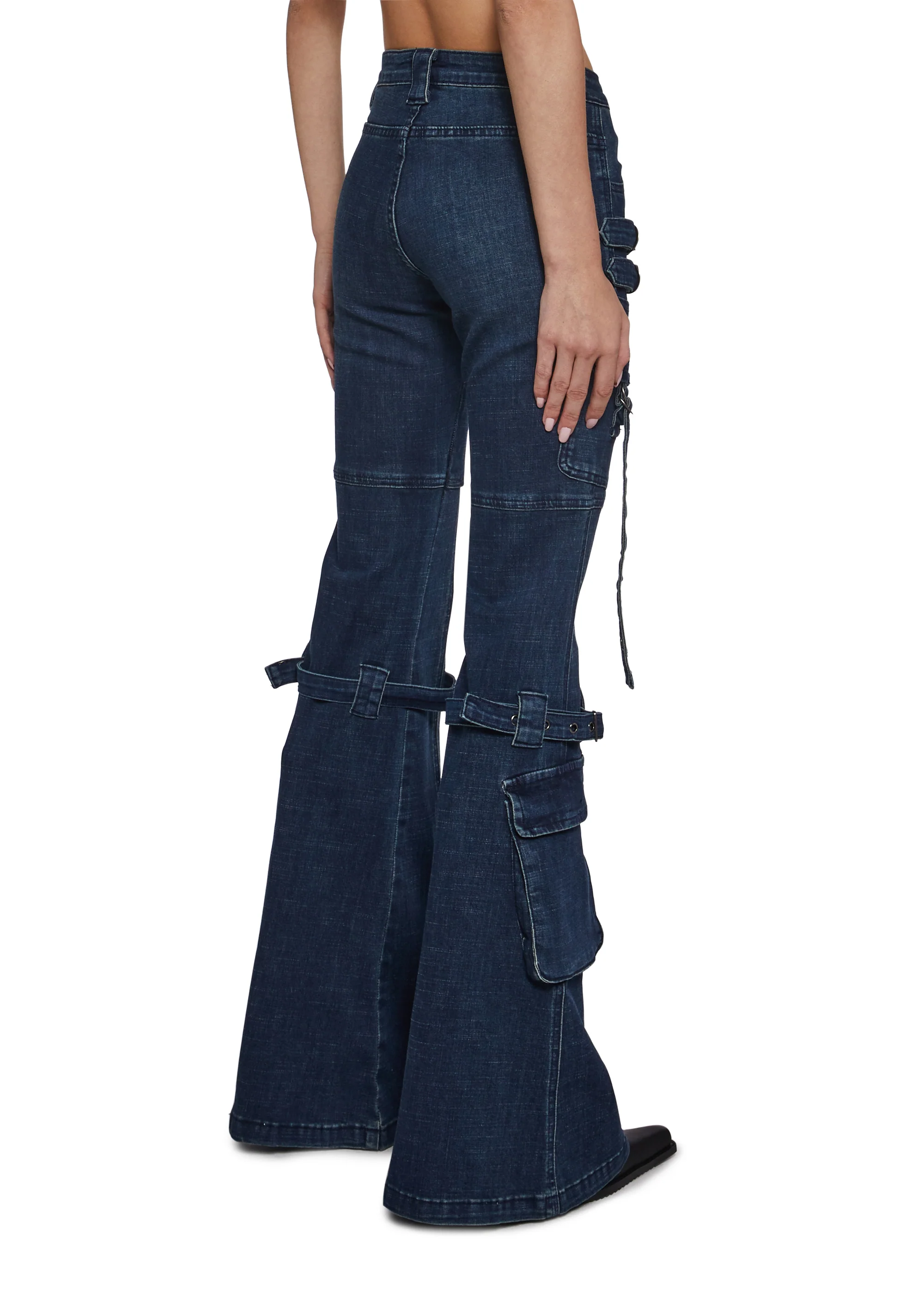 Level Up Cargo Fitted Jeans - Blue - Image 4